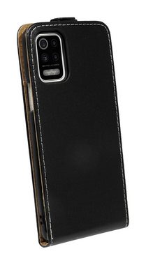 cofi1453 Handyhülle cofi1453® Flip Case kompatibel mit LG K52 Handy, Schutzhülle Handy Flip Cover Klapptasche Schwarz