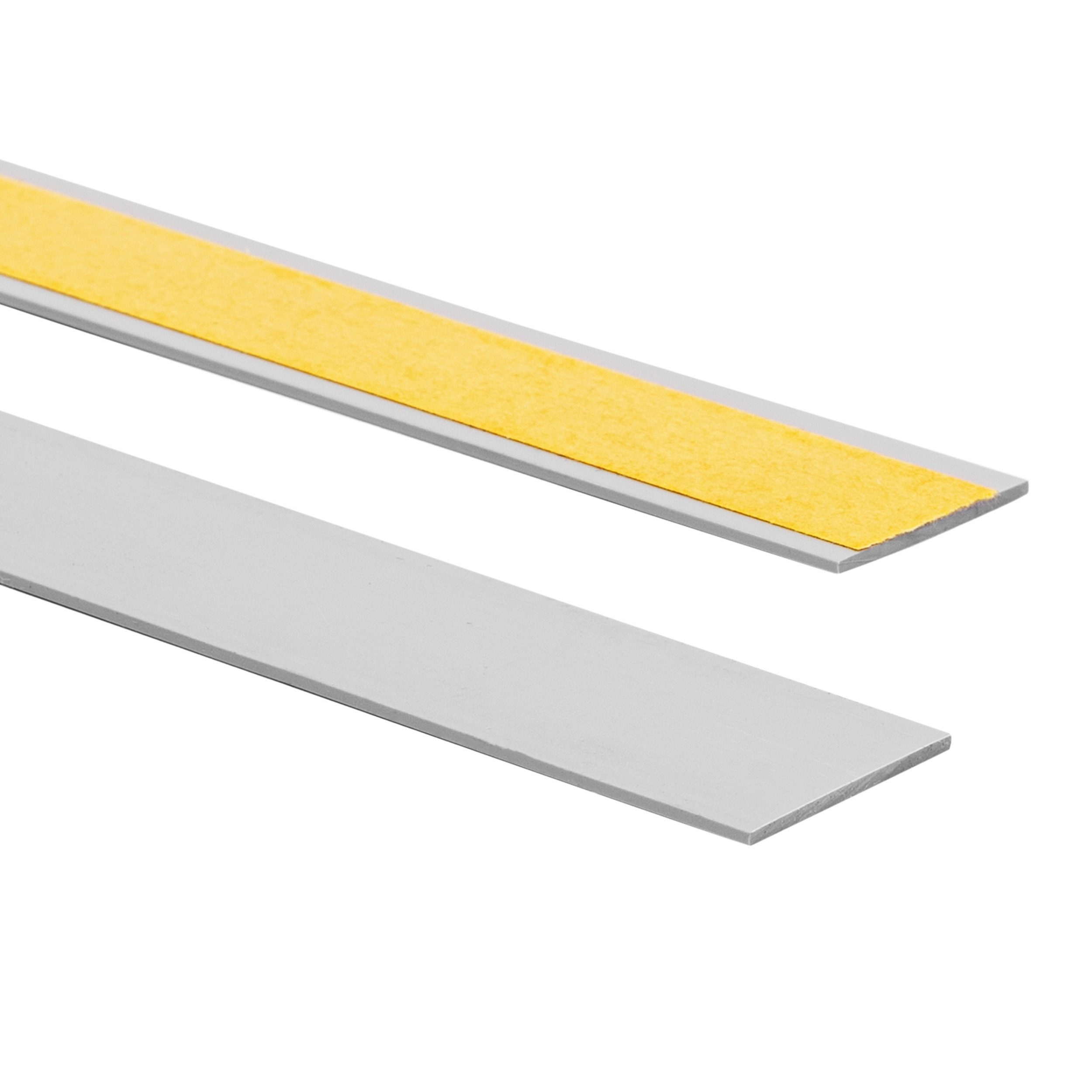 Quest Zierleiste Flachleiste selbstklebend 30 mm, 10-m-Rolle, Selbstklebend, Kunststoff (PVC), 1-St., selbstklebend, 30 mm breit, 10 m Rolle
