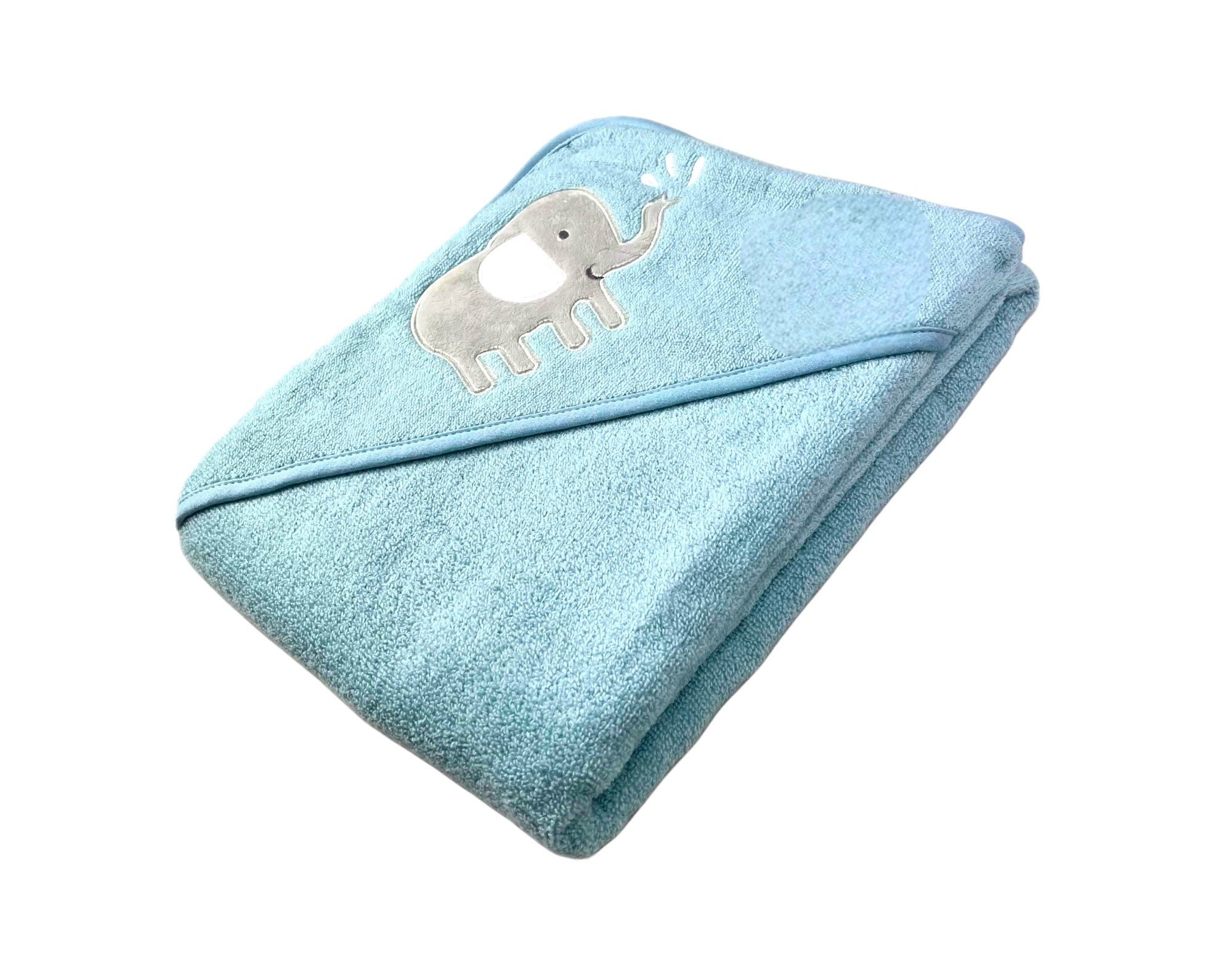Badetuch Baby Kapuzenbadetuch Elefant » Badetuch Groß 100 x 100 cm