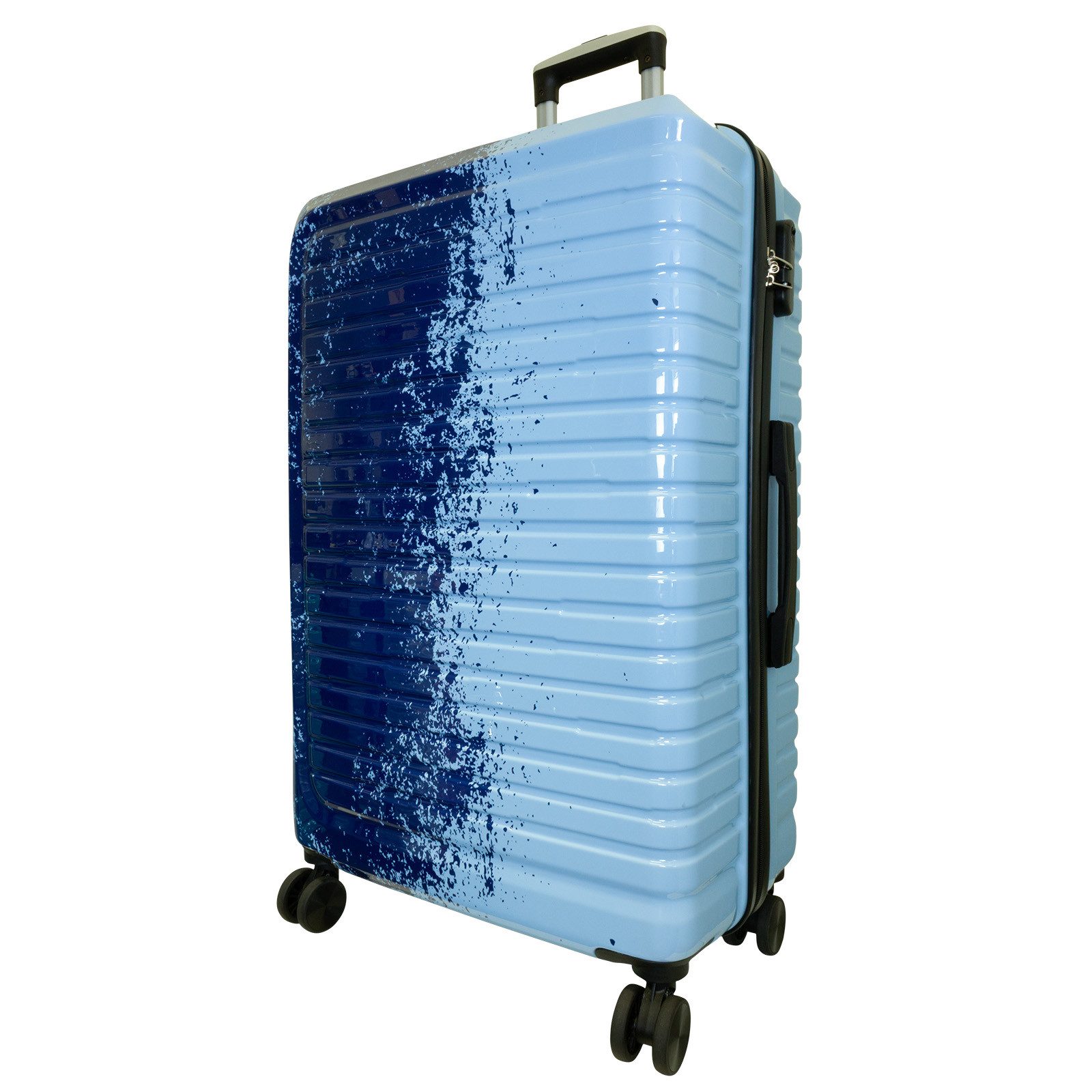 Trendyshop365 Hartschalen-Trolley Sierra, 5 Farben, 3 Größen, Reisekoffer mit, 4 Rollen, Zahlenschloss, Doppelrollen, 2 Tragegriffe