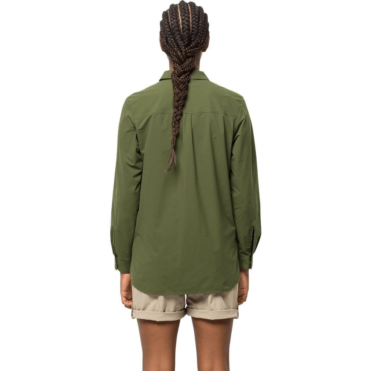 Jack Wolfskin Outdoorbluse Light Wander LS Shirt W Atmungsaktives und dehnbares Outdoor-Shirt mit UV-Schutz und