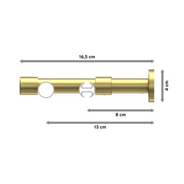 Gardinenstange Prestige Verano, INTERDECO, Ø 20 mm, 2-läufig, Wandmontage, Messing-Optik