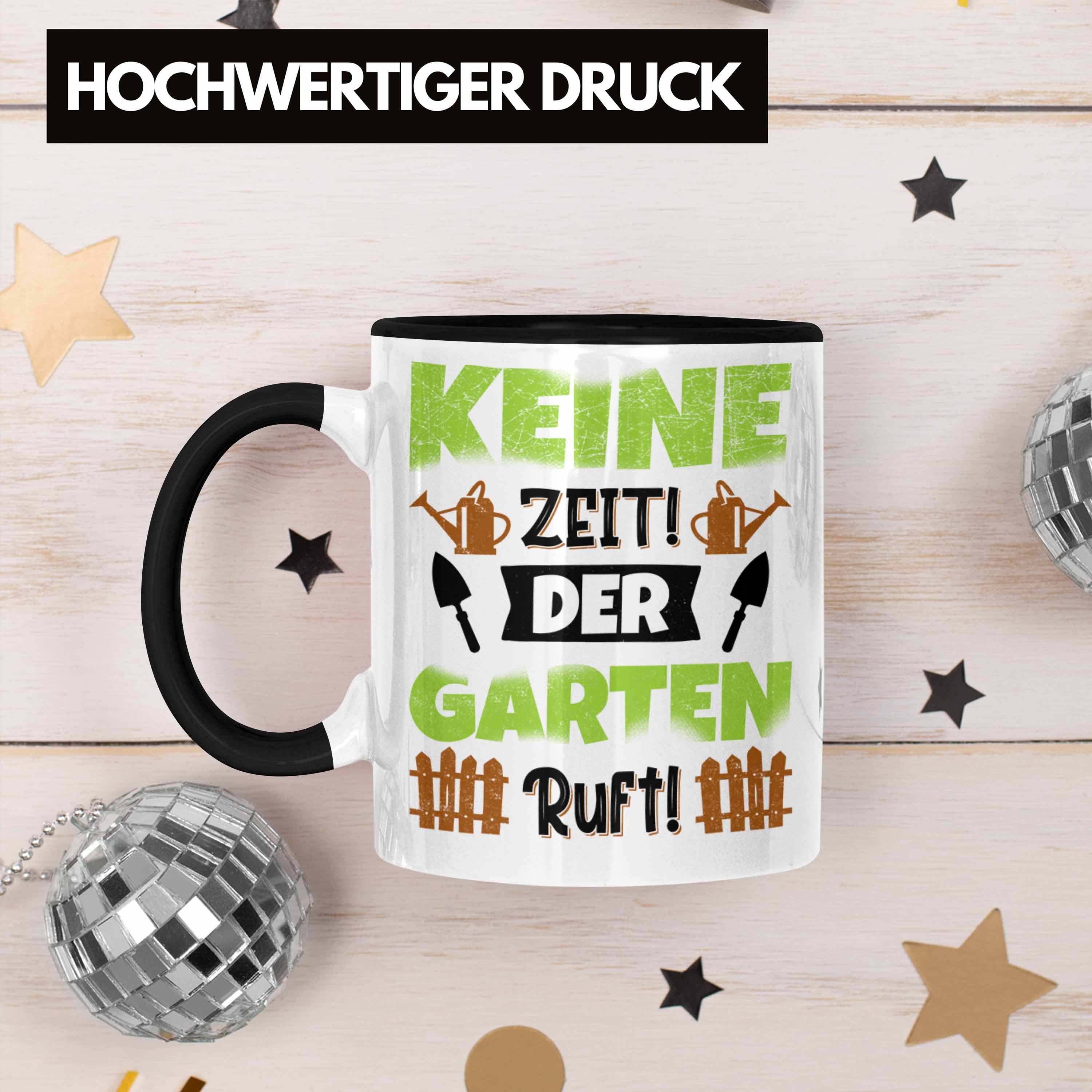 Kaffeetasse Garten - Garten für Trendation Becher Tasse Gärtner Geschenk Spruch Schwarz Hobbygärtner Trendation Tasse
