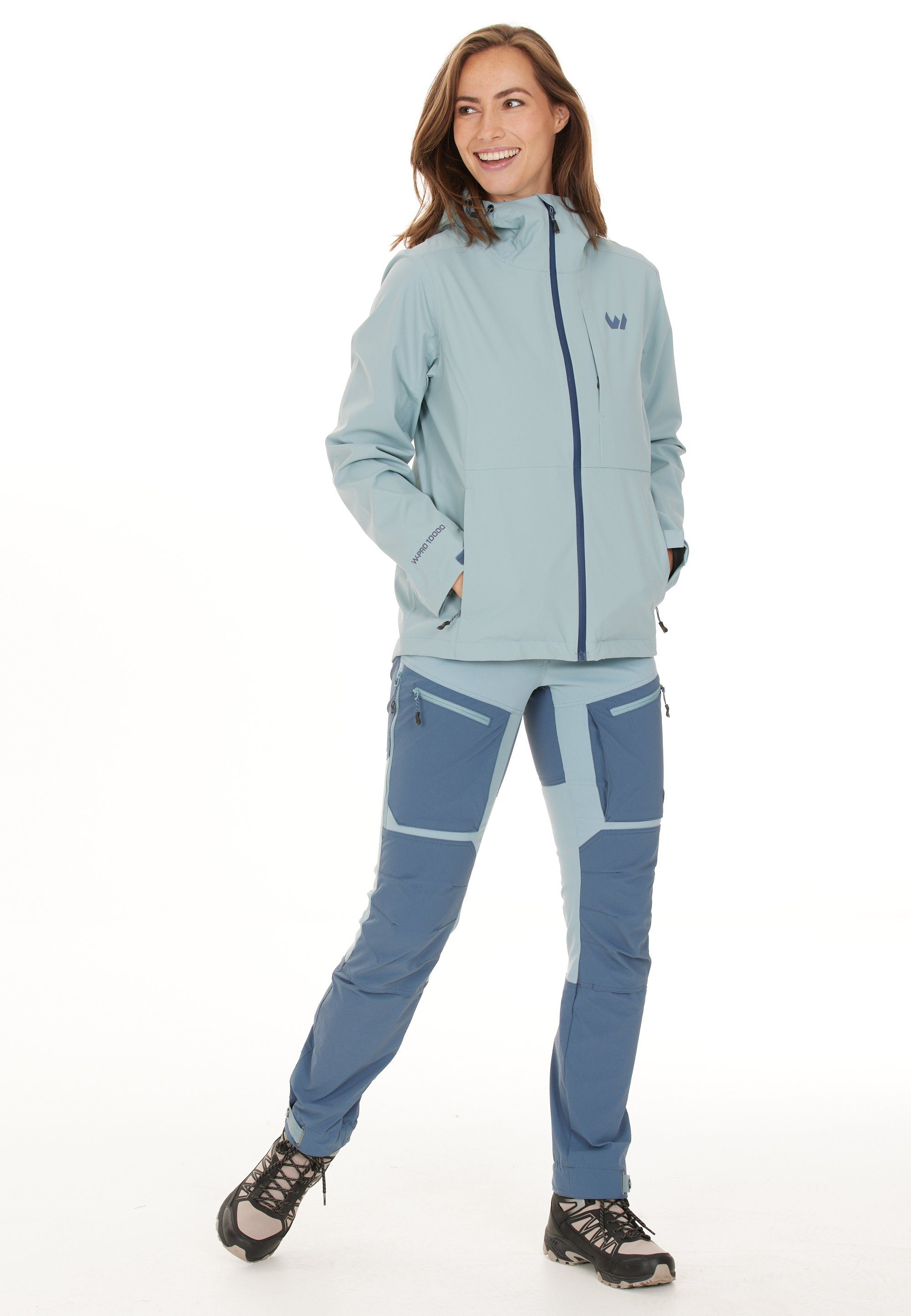 WHISTLER wind- Material und Osbourne Softshelljacke frostblau aus wasserdichtem