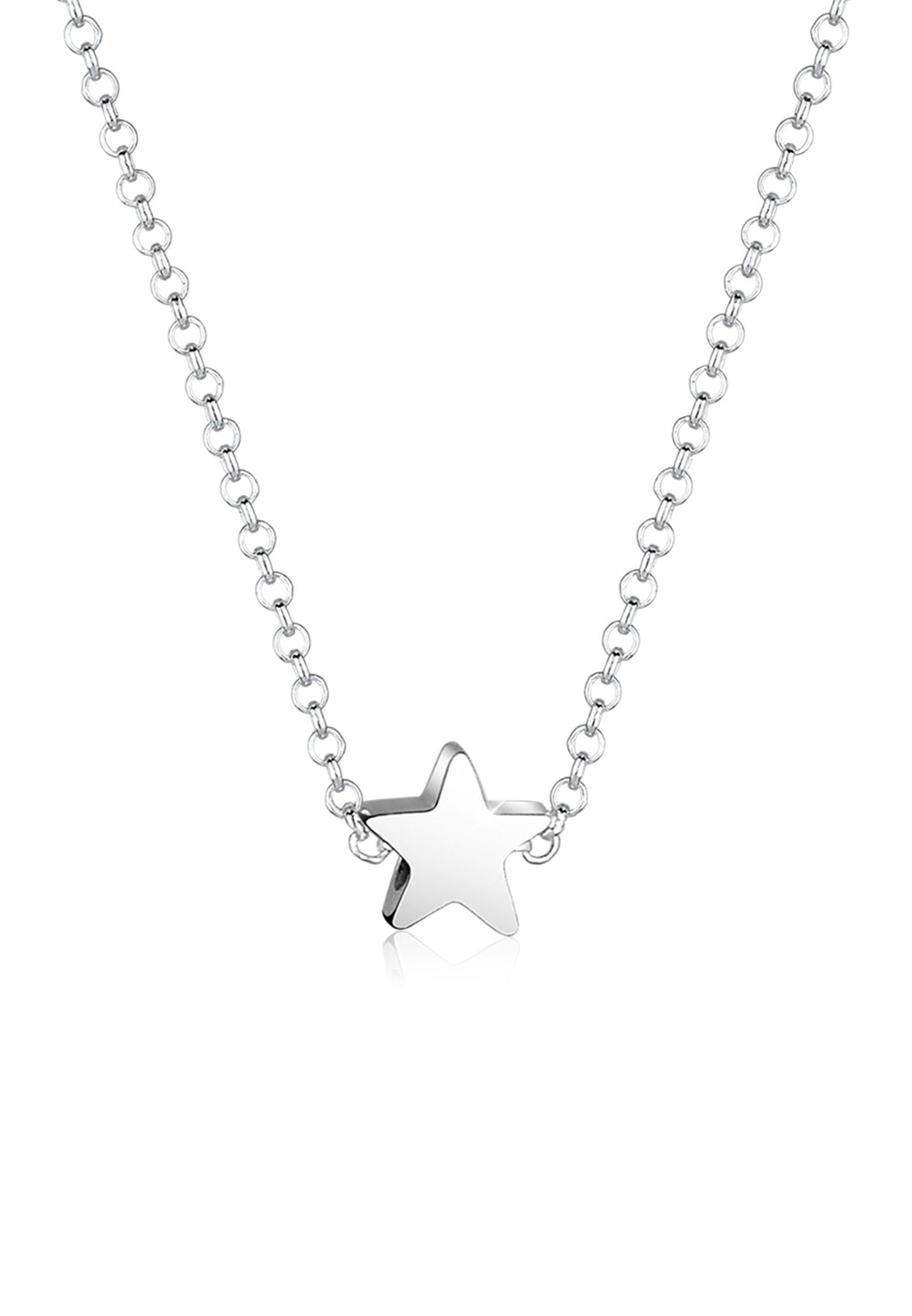 Elli Kette mit Anhänger Kinder Stern Astro Kristall 925 Silber, Astro