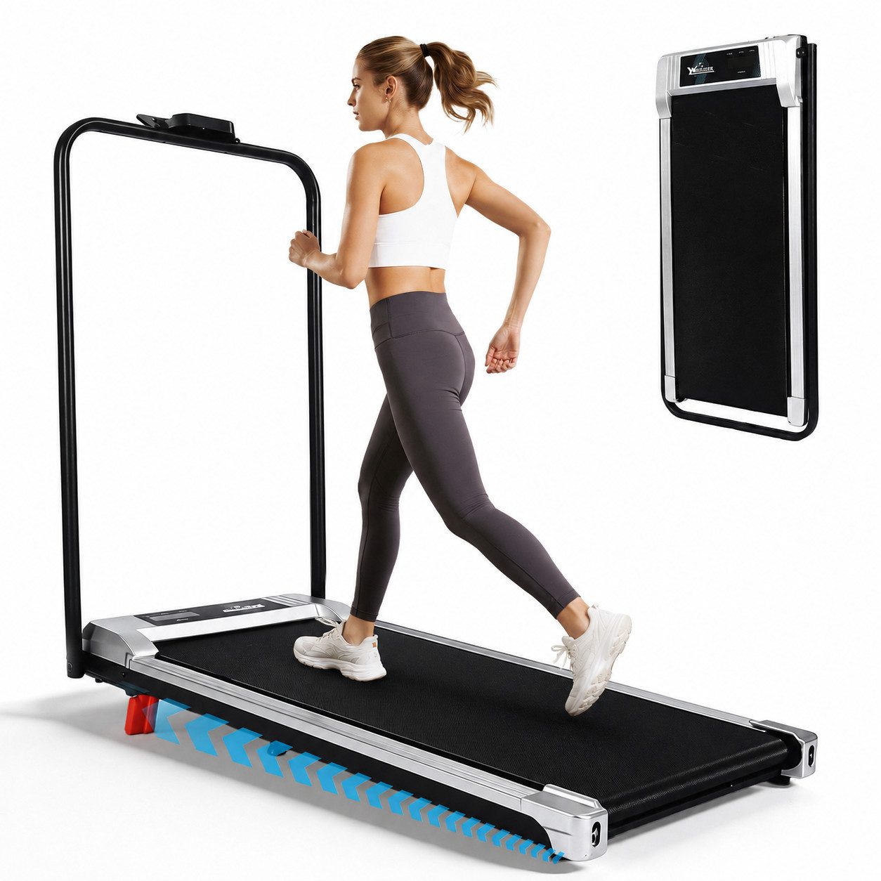 Laufband klappbar Zuhause Leise Treadmill LED Anzeige Fembedienung Walking Pad