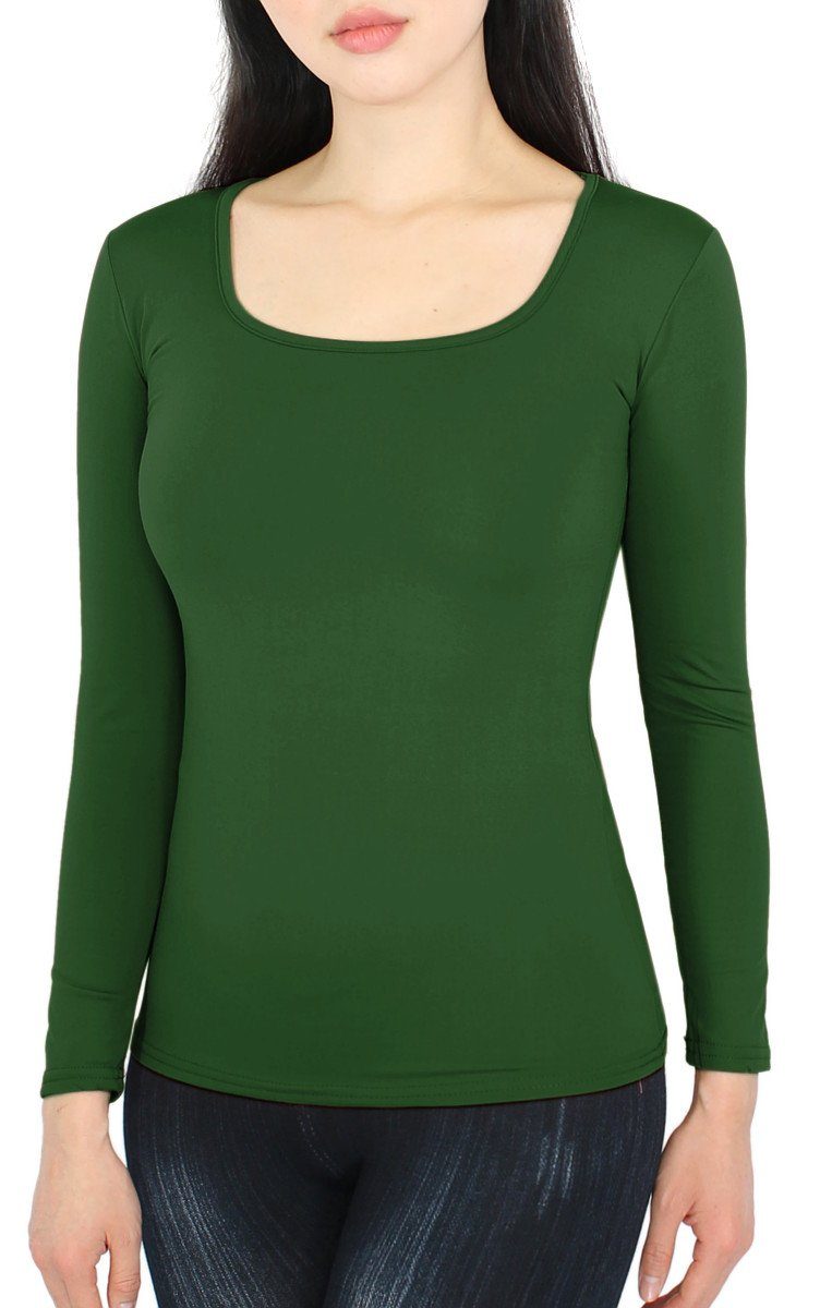 dy_mode Thermohemd Thermo Langarmshirt Damen Thermoshirt Innenfutter Thermounterhemd