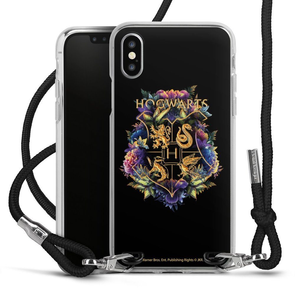 DeinDesign Handyhülle Harry Potter Hogwarts Wappen Hogwarts Emblem, Apple iPhone  X Handykette Hülle mit Band Case zum Umhängen