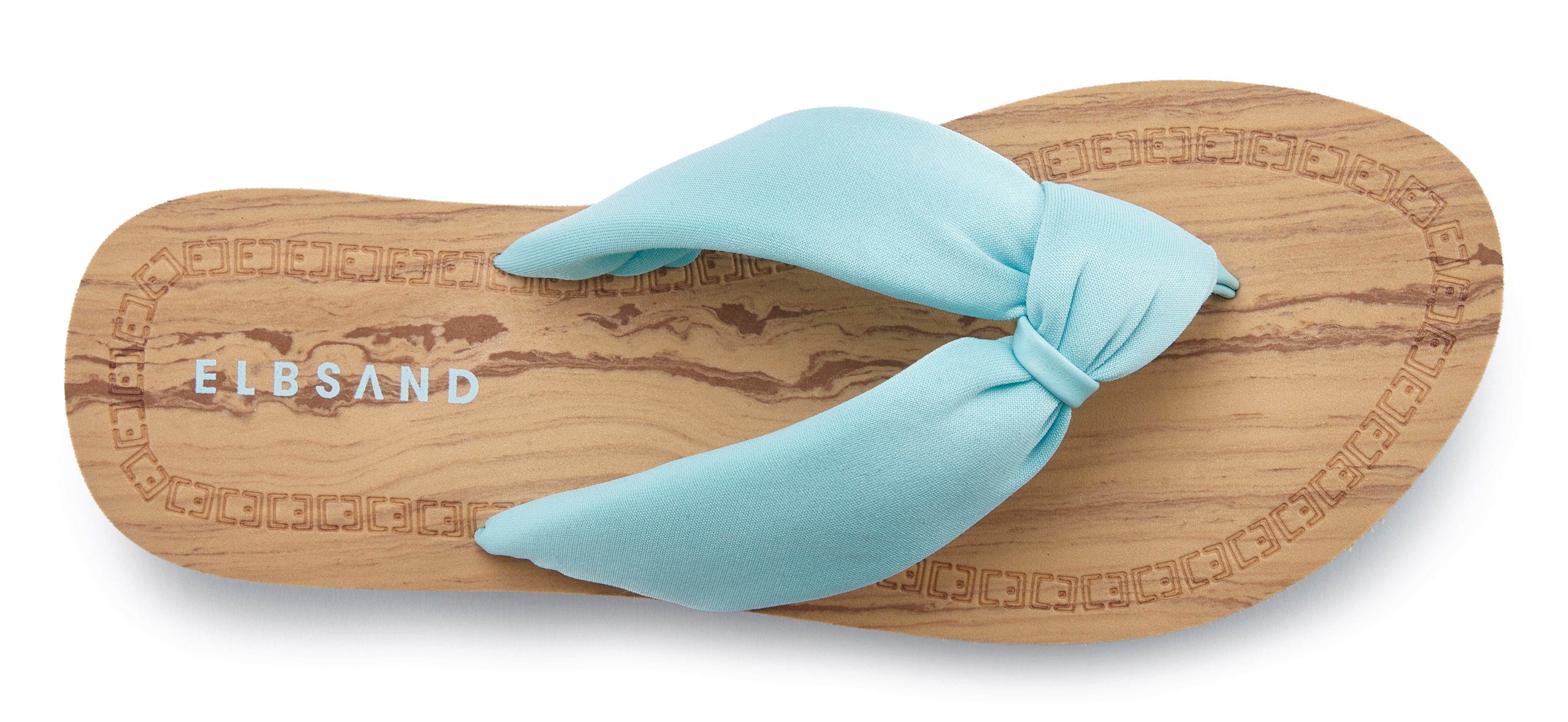 Elbsand Sandale,Badelatsche,Flip Flop,Mule, Pantolette,Badeschuhe,Sommerschuhe Badezehentrenner Zehentrenner mit wasserabweisender und ultraleichter Sohle VEGAN