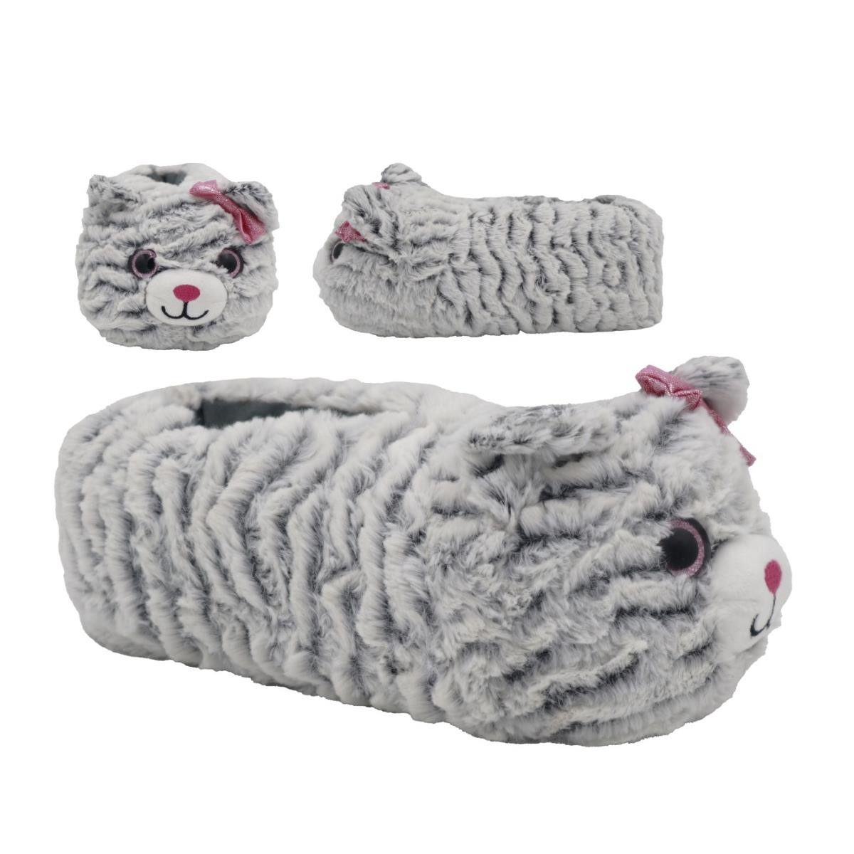 Scandi Scandi Damen Plüsch Kätzchen Hausschuh