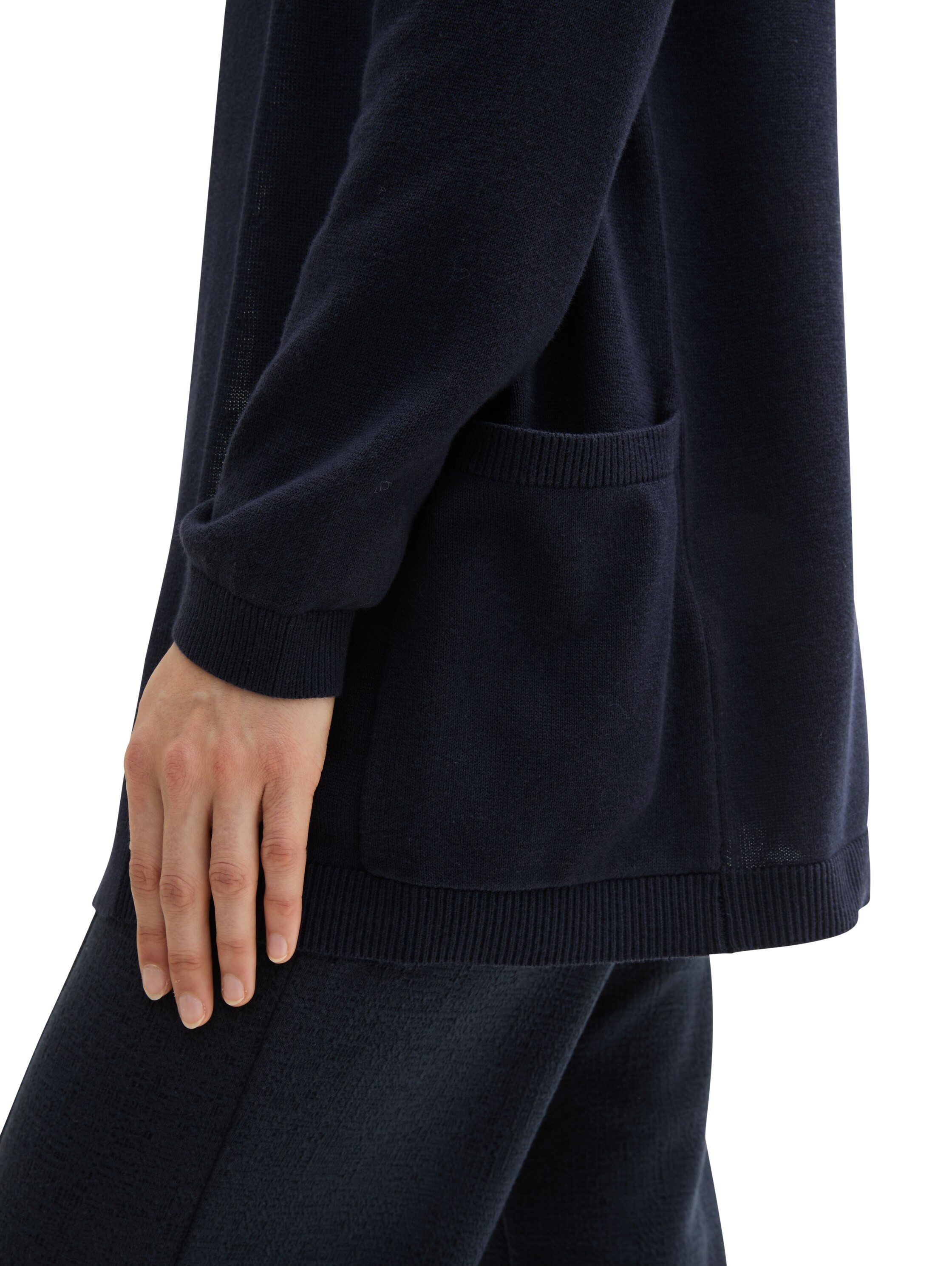 TOM TAILOR Cardigan offen und mit Seitentaschen
