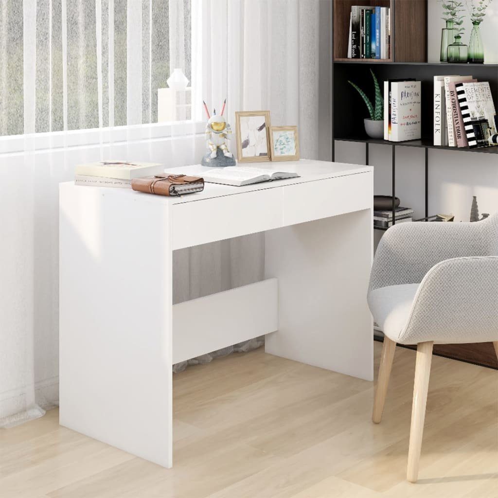 Schreibtisch Holzwerkstoff 101x50x76,5 Weiß cm furnicato