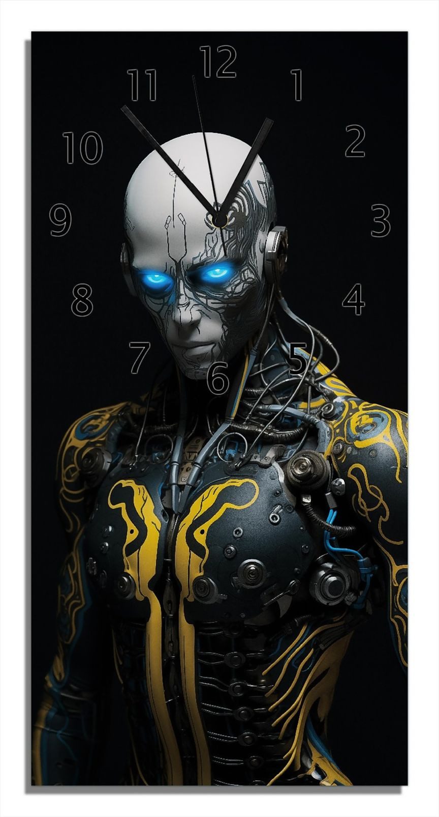 Wanduhr Cyber-Wächter