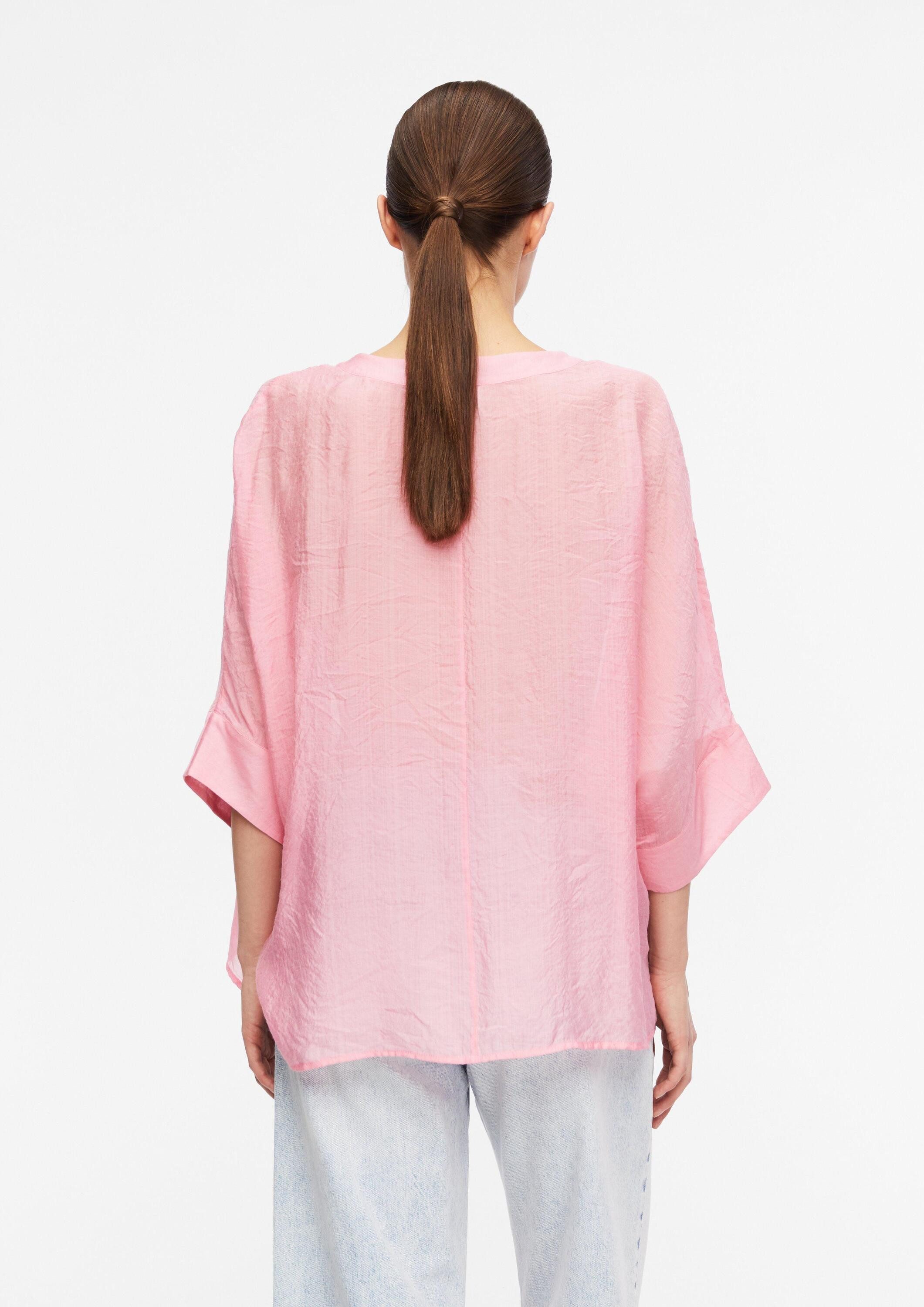 comma Kurzarmbluse Accessories Oversized Chiffonbluse