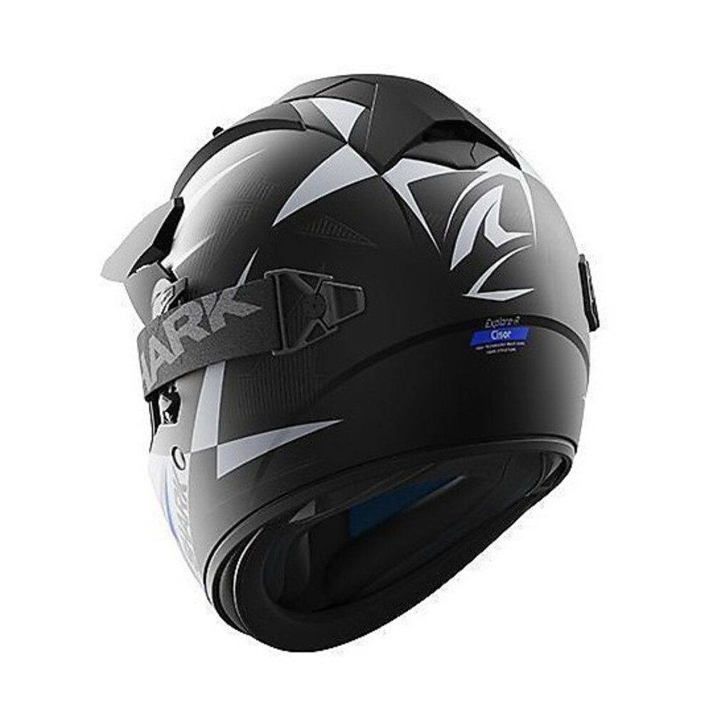 SHARK HELMETS Motorradhelm Shark Explore-R Cisor KAB, Anthrazit Schwarz Blau, Gr. M