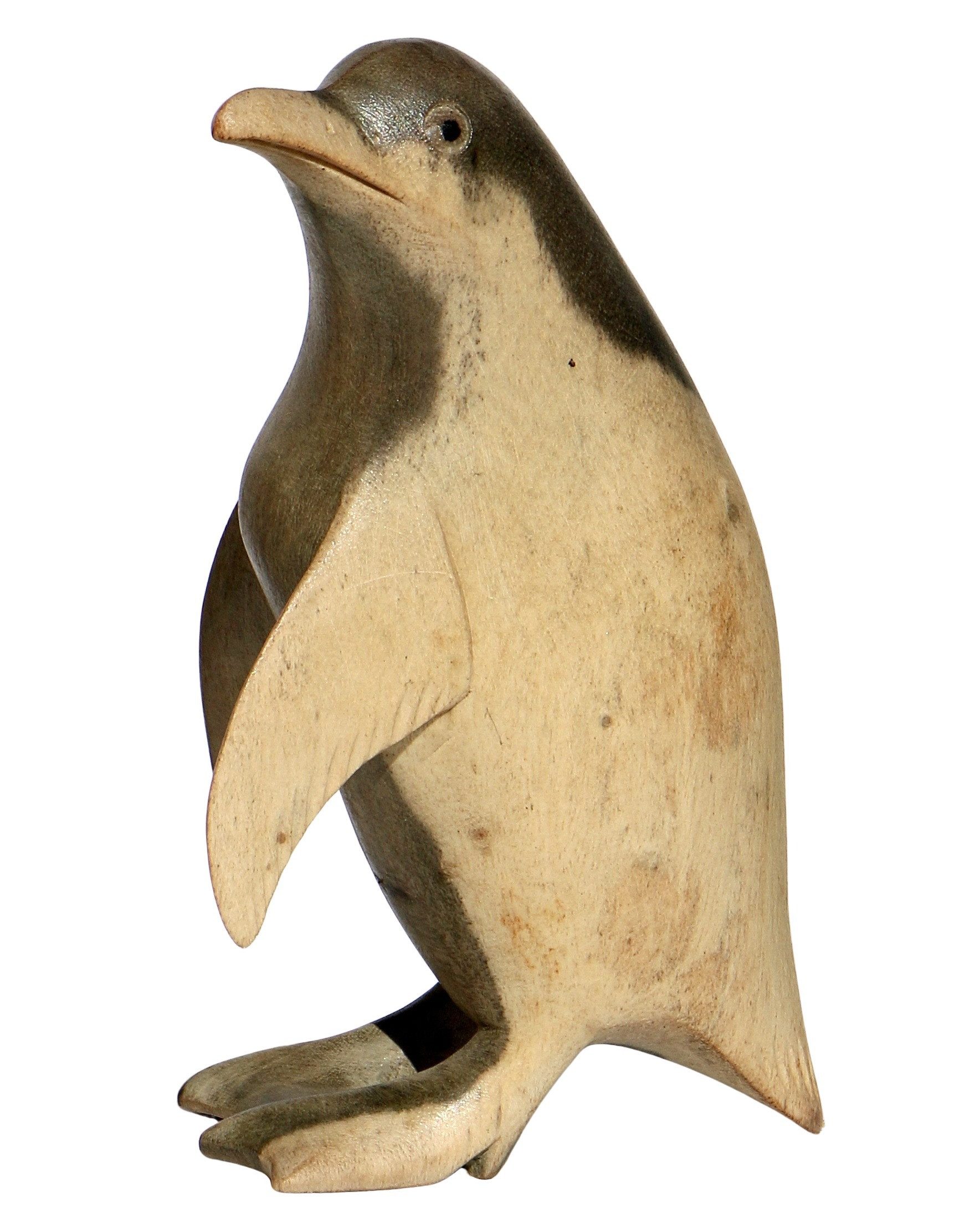 Wogeka Tierfigur Pinguin Holz Figur Dekoration Statue Tier
