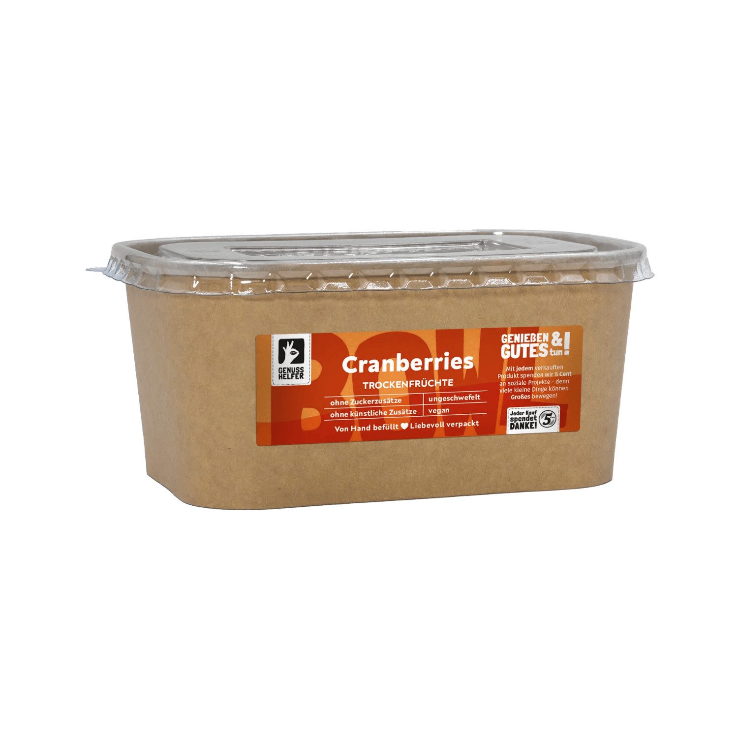 Bremer Gewürzhandel Trockenfrüchte Cranberries, getrocknet, mit Ananasdicksaft gesüßt, Schale, 500 g
