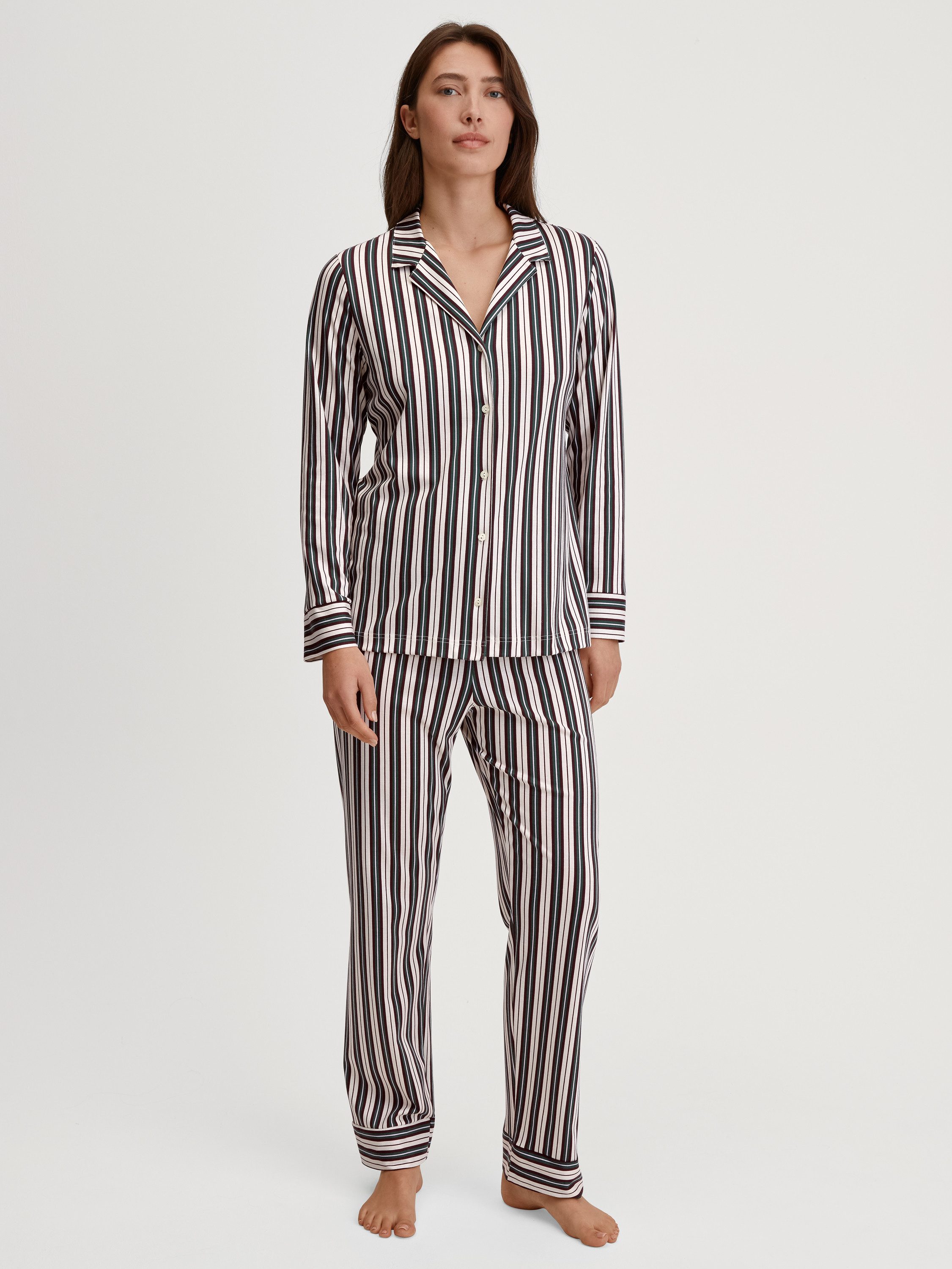 CALIDA Pyjama Night Lovers Damen (2 tlg) aus 100% PIMA-Baumwolle, mit stoff günstig online kaufen