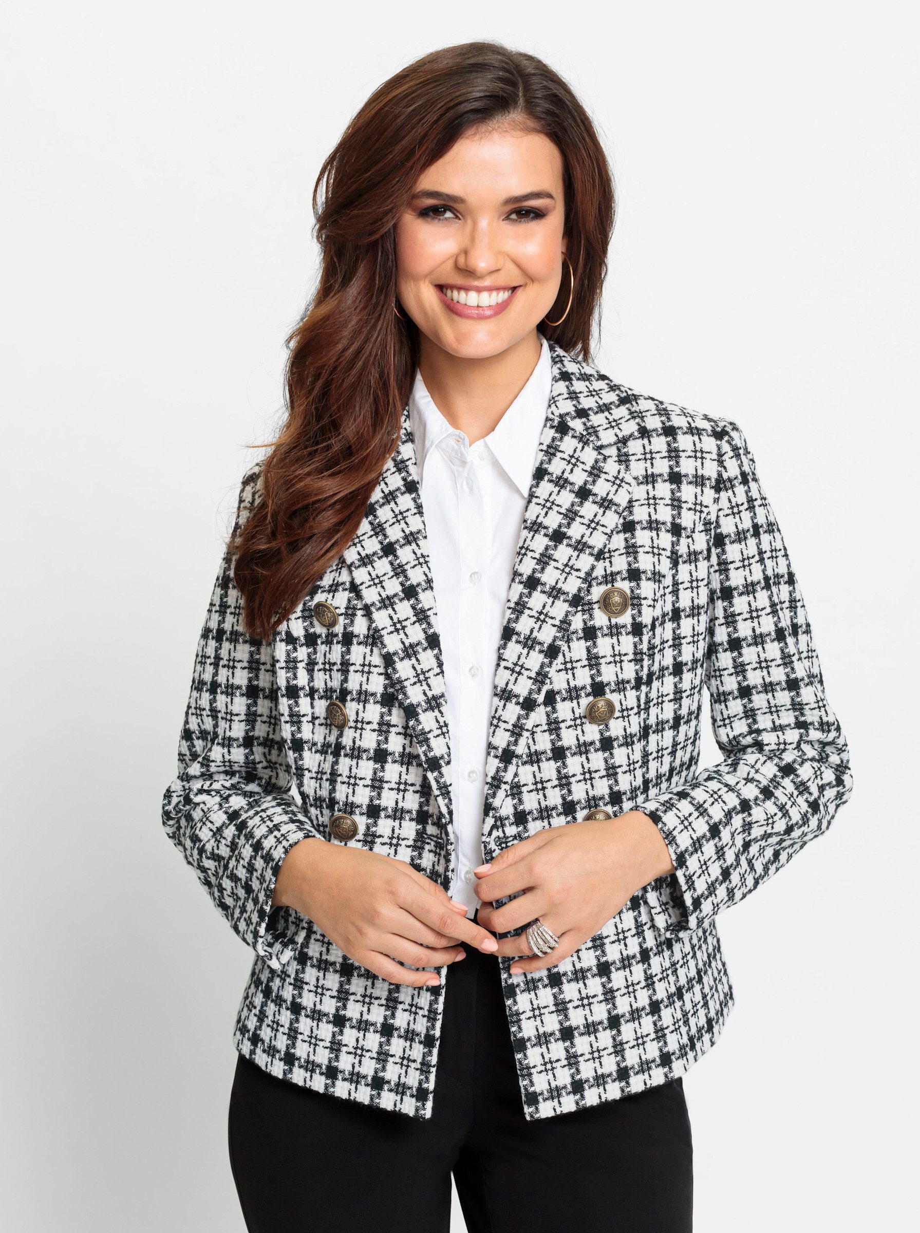 Blusenblazer Bouclé-Blazer
