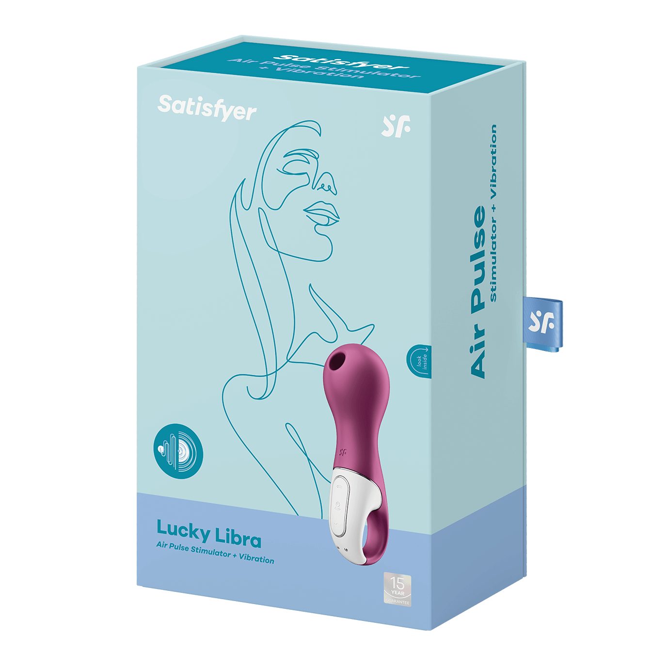 wasserdicht, "Lucky Satisfyer 15,5cm Druckwellenvibrator, Libra", Klitoris-Stimulator Satisfyer