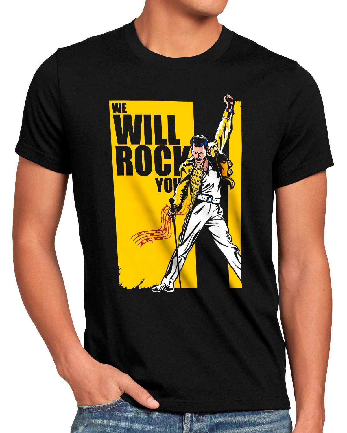 style3 T-Shirt freddy mercury queen band bohemian rhapsody rock metal fredd günstig online kaufen