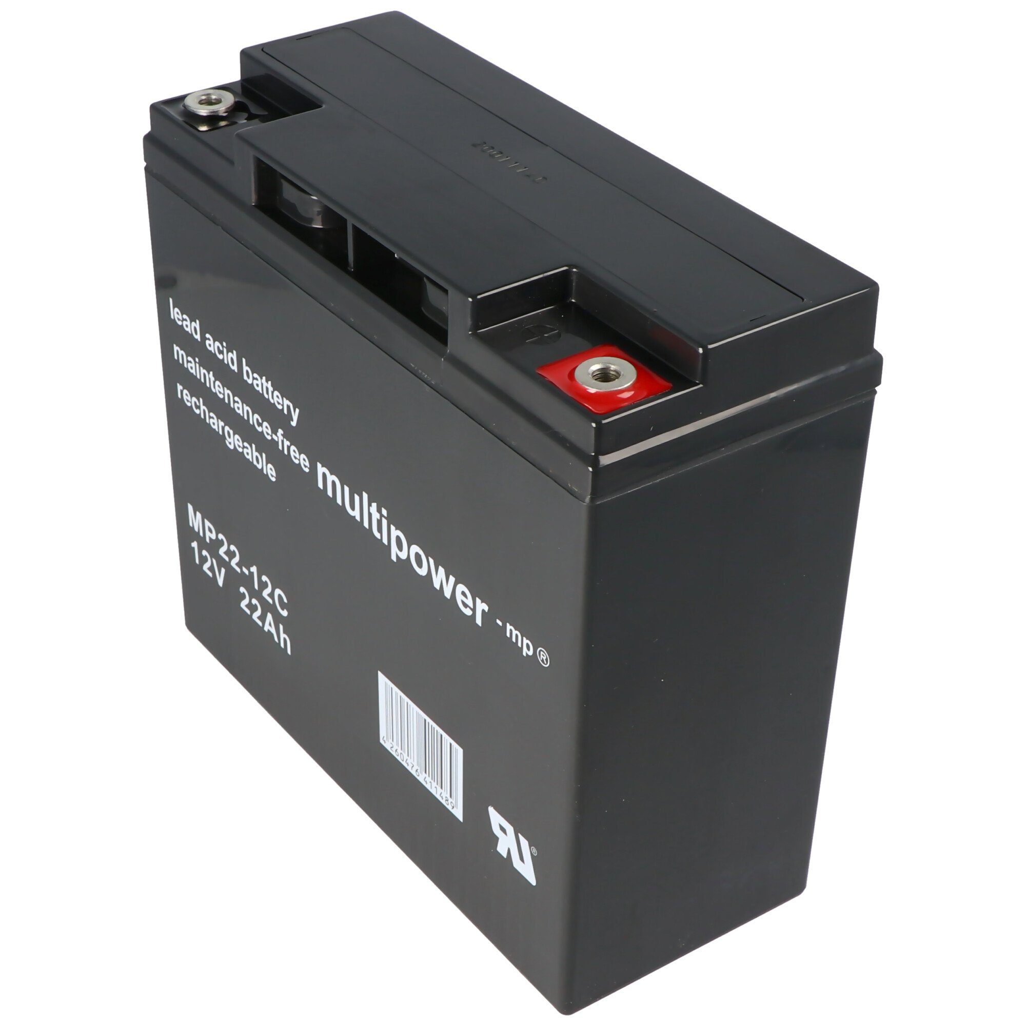 Multipower Blei-Akku MP22-12C (Nachfolger zu Yuasa YPC22-12 Blei Akku Akku