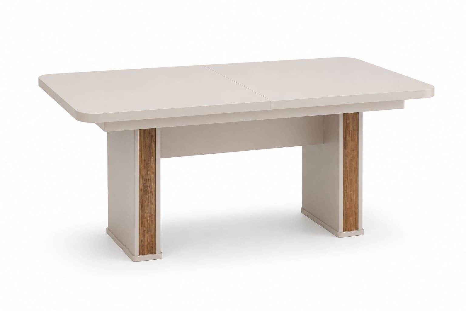 Xlmoebel Esstisch Modernes Esstisch Beige Ausziehbar Küchentisch Holz Rechteckig (1-tlg)
