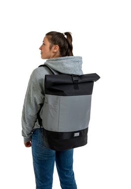 OAK25 Cityrucksack Commute L Rolltop Rucksack (1-tlg), Reflektierend, Wasserabweisend