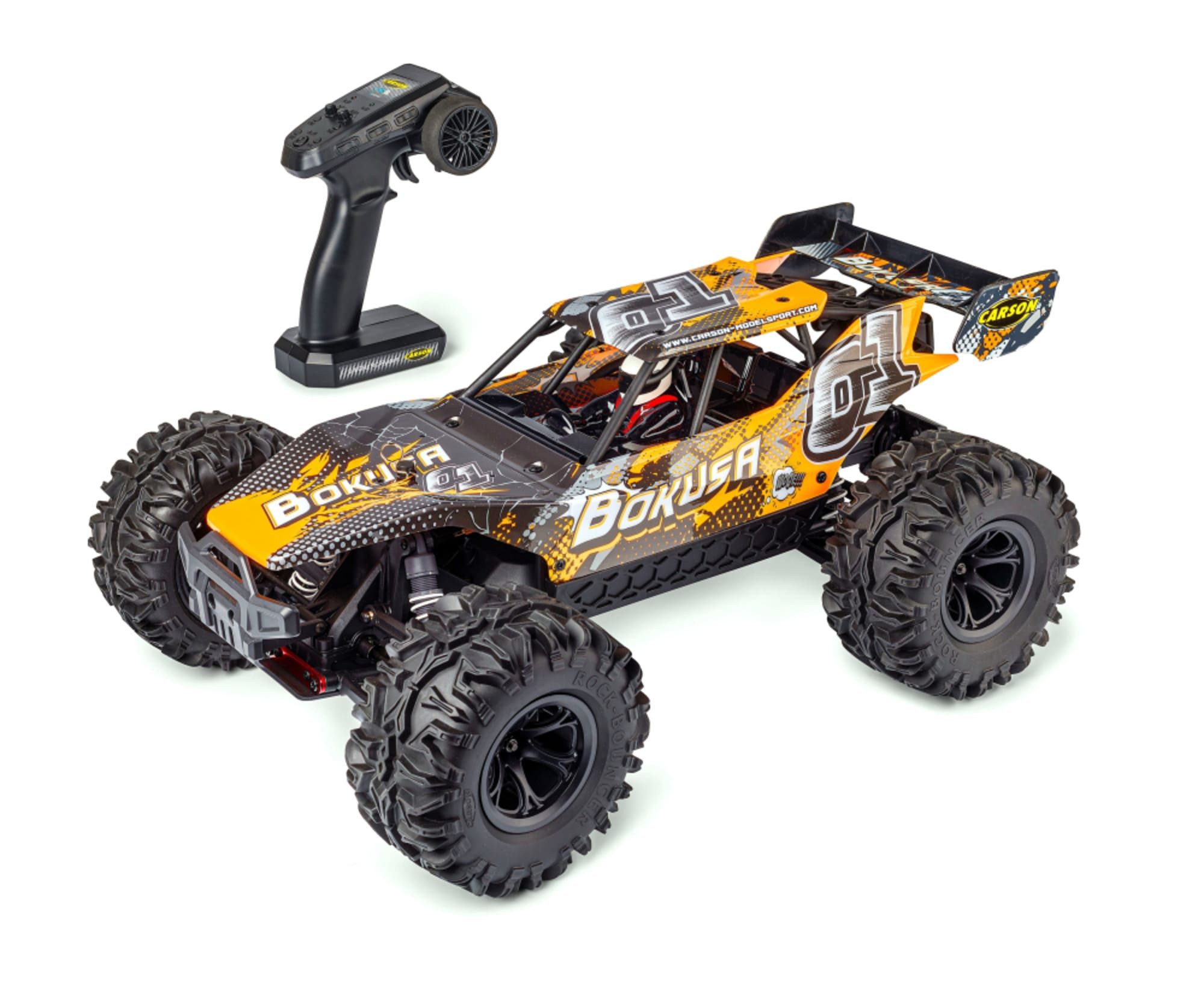 CARSON RC-Buggy Carson Bokusa BL 2S RC Monstertruck 1:10 Brushless 4WD RTR orange