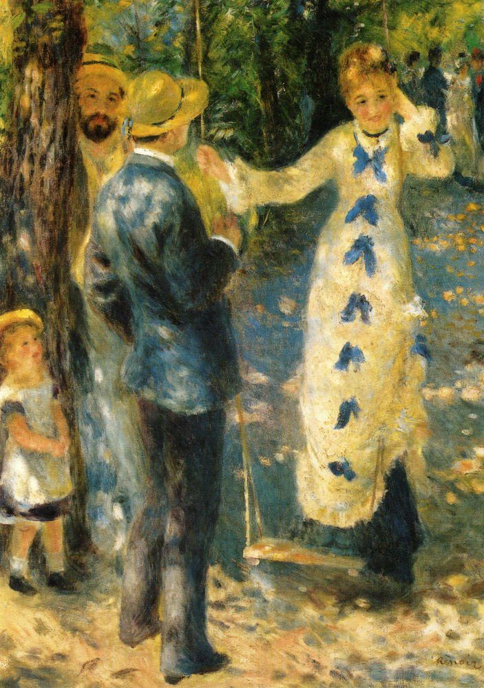 Postkarte Kunstkarte Pierre Auguste Renoir "Die Schaukel"