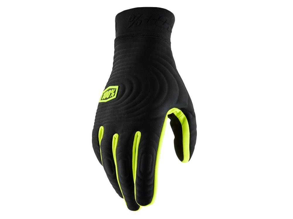 100% Fahrradhandschuhe 100% Brisker Xtreme Gloves S Black/Fluo Yellow - maximaler Grip bei je
