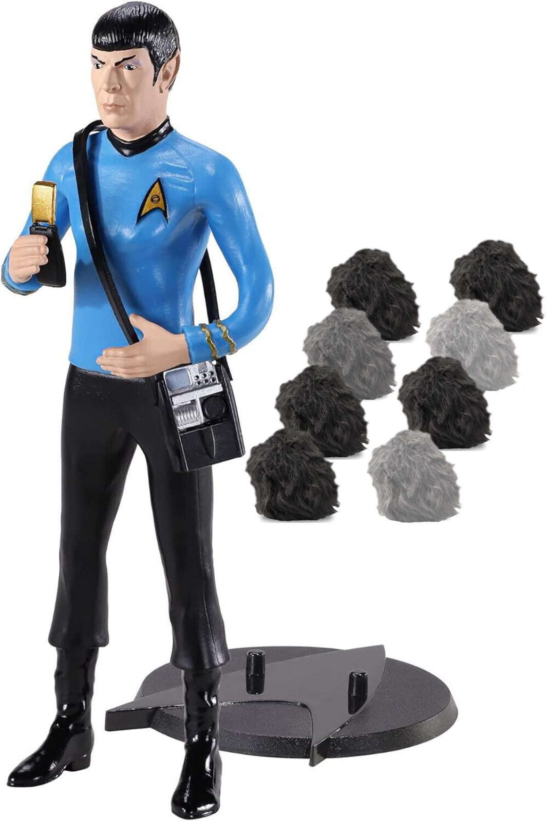 Noble Collection Actionfigur Mr. Spock (beweglich) mit Tribbles Figur und Zubehör