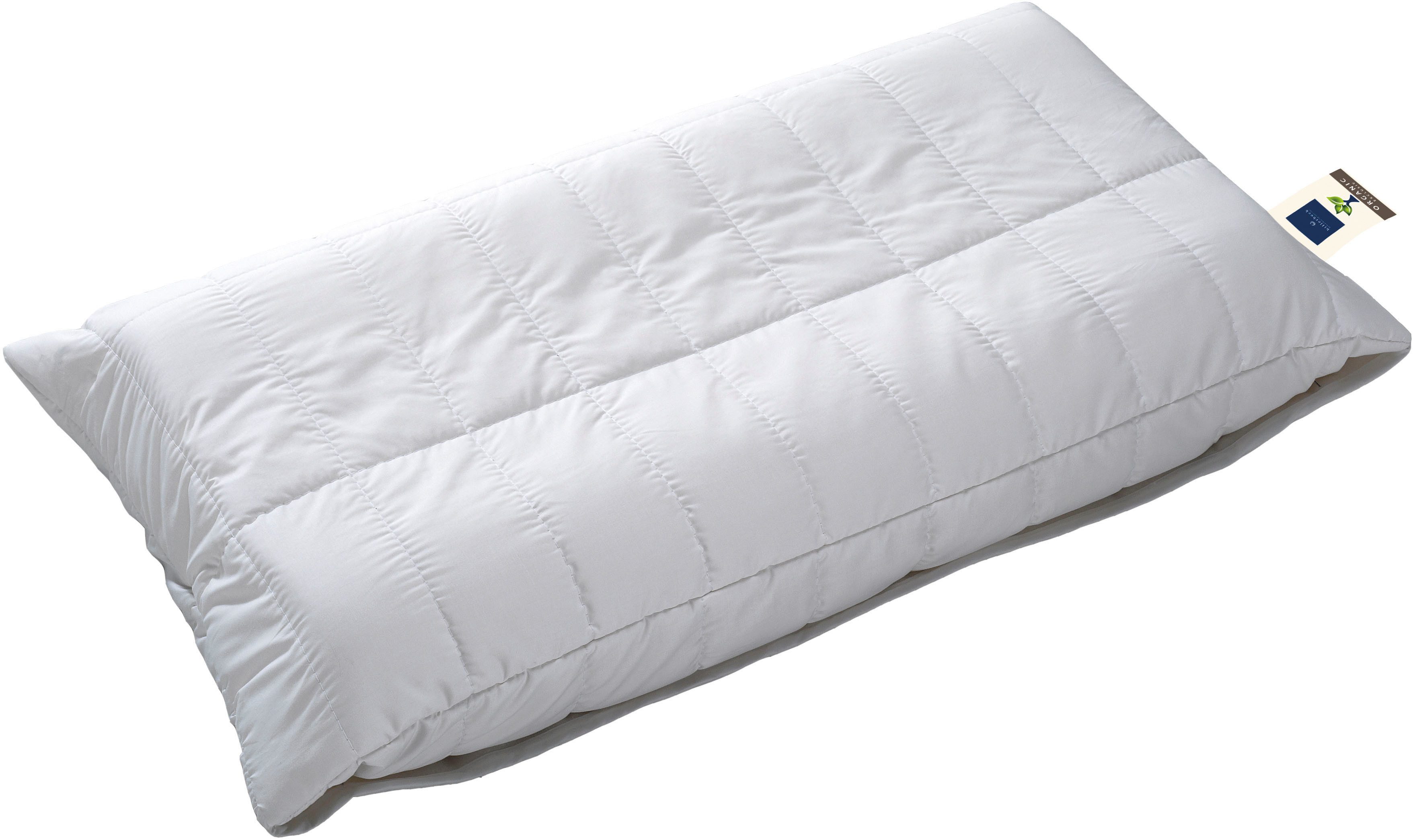 billerbeck Nackenstützkissen Cosineck nature, Kissen 40x80cm, Füllung: Naturlatex, Bezug: 100% Bio-Baumwolle, Soft-Batist, versteppt mit 100% Baumwolle, Seitenschläfer, Bauchschläfer, Rückenschläfer, Das GOTS-Zertifiziertes Naturlatex-Nackenstützkissen