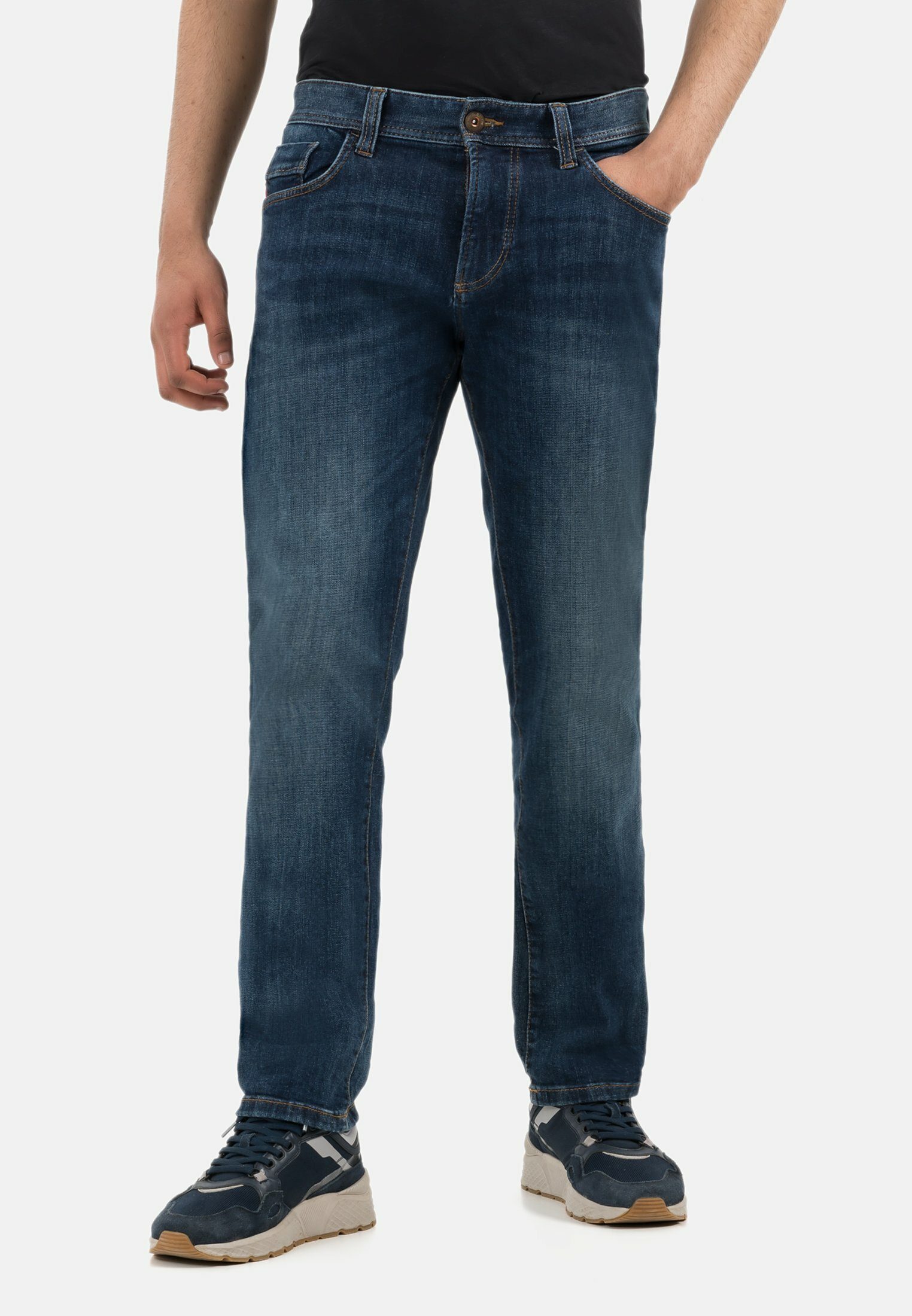 camel active 5-Pocket-Jeans Regular Fit 5-Pocket Jeans aus Baumwolle Regula günstig online kaufen