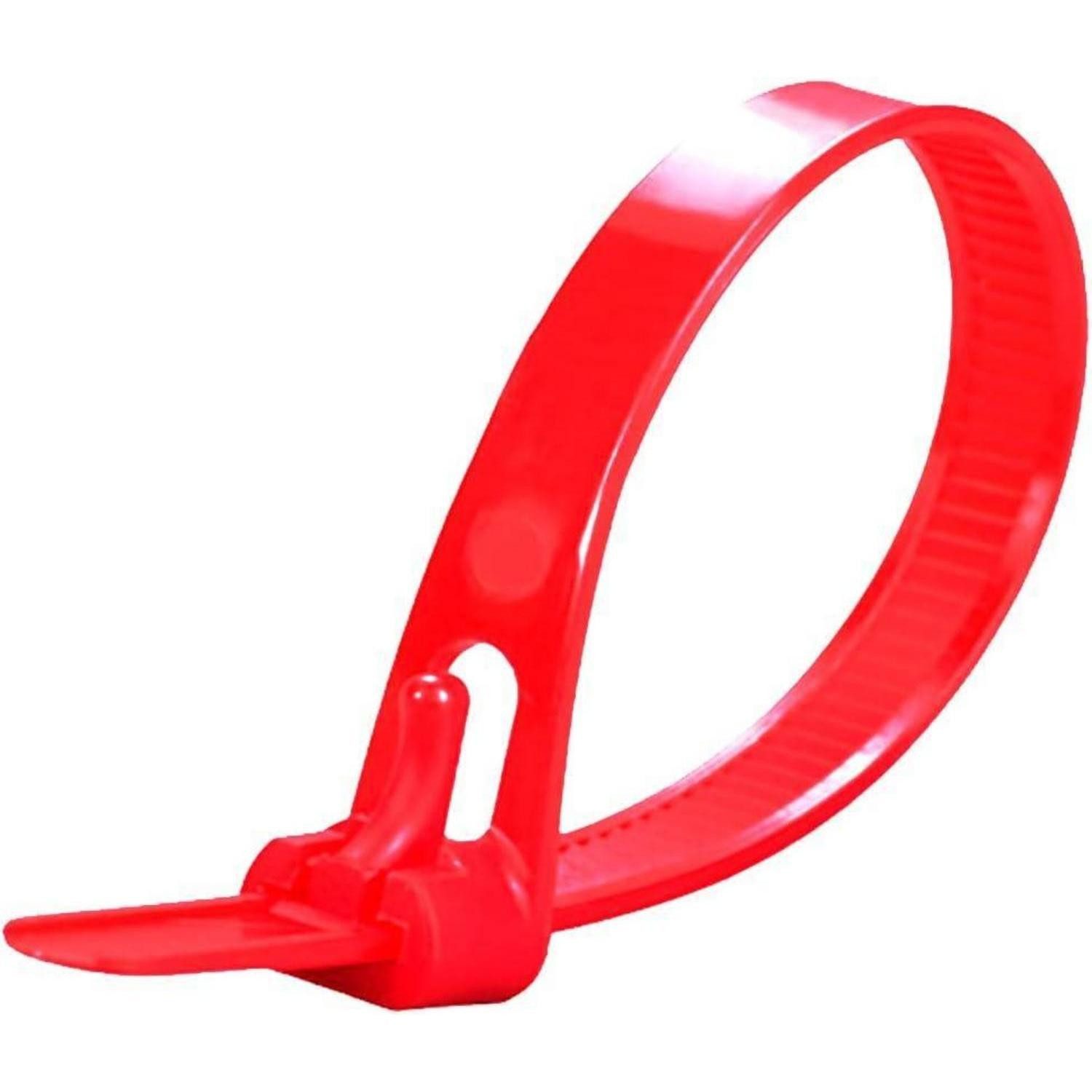 LuxusKollektion Kabelbinder Kabelbinder wiederverschließbar rot 500mmx7,6mm
