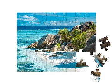 puzzleYOU Puzzle Strand Anse Source D'Argent auf den Seychellen, 48 Puzzleteile, puzzleYOU-Kollektionen Natur, 500 Teile, 2000 Teile, 1000 Teile