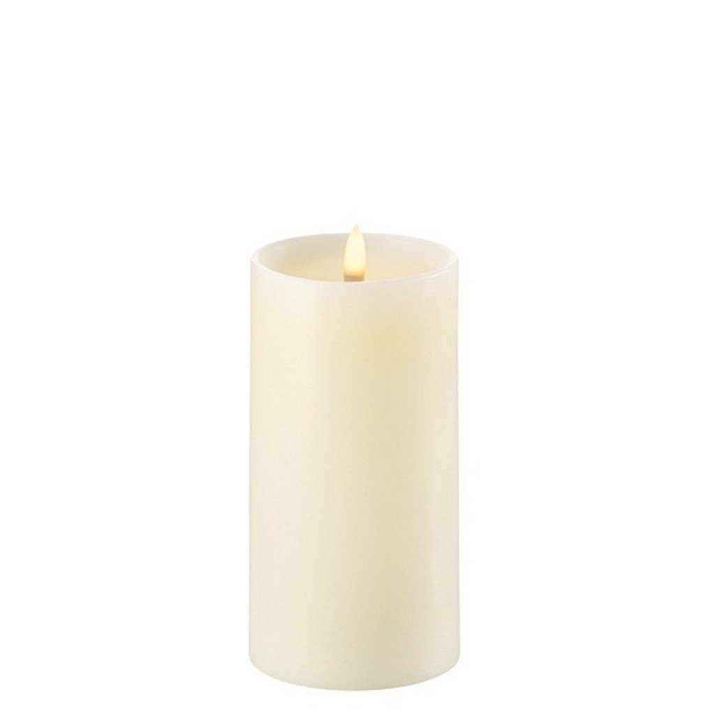 Docht, Ivory Timerfunktion PILLAR 3D-Flamme, LED-Kerze UYUNI Lighting tiefer