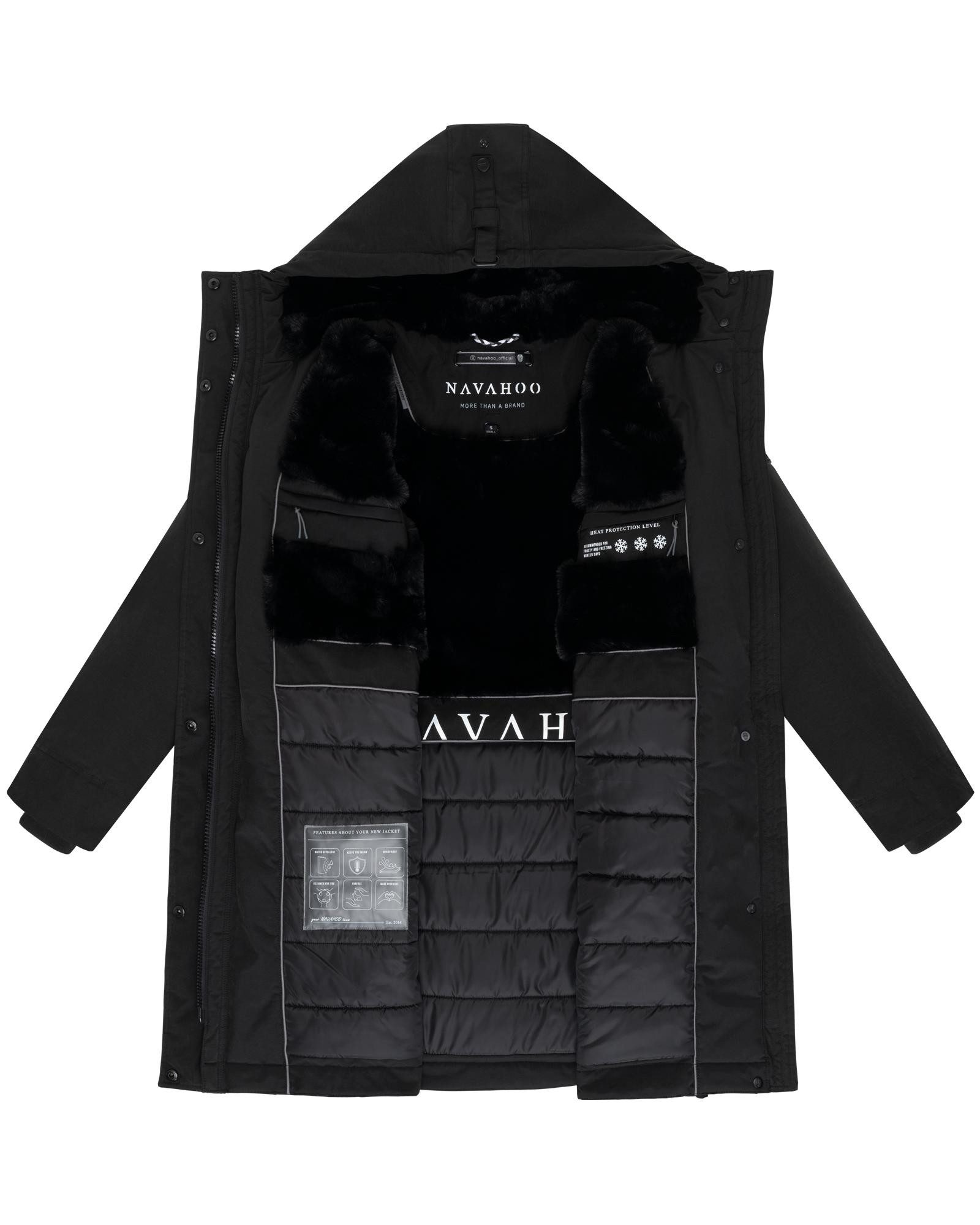 Navahoo Wintermantel Hageltanz 14 Warmer Damen Kurzmantel mit Kapuze