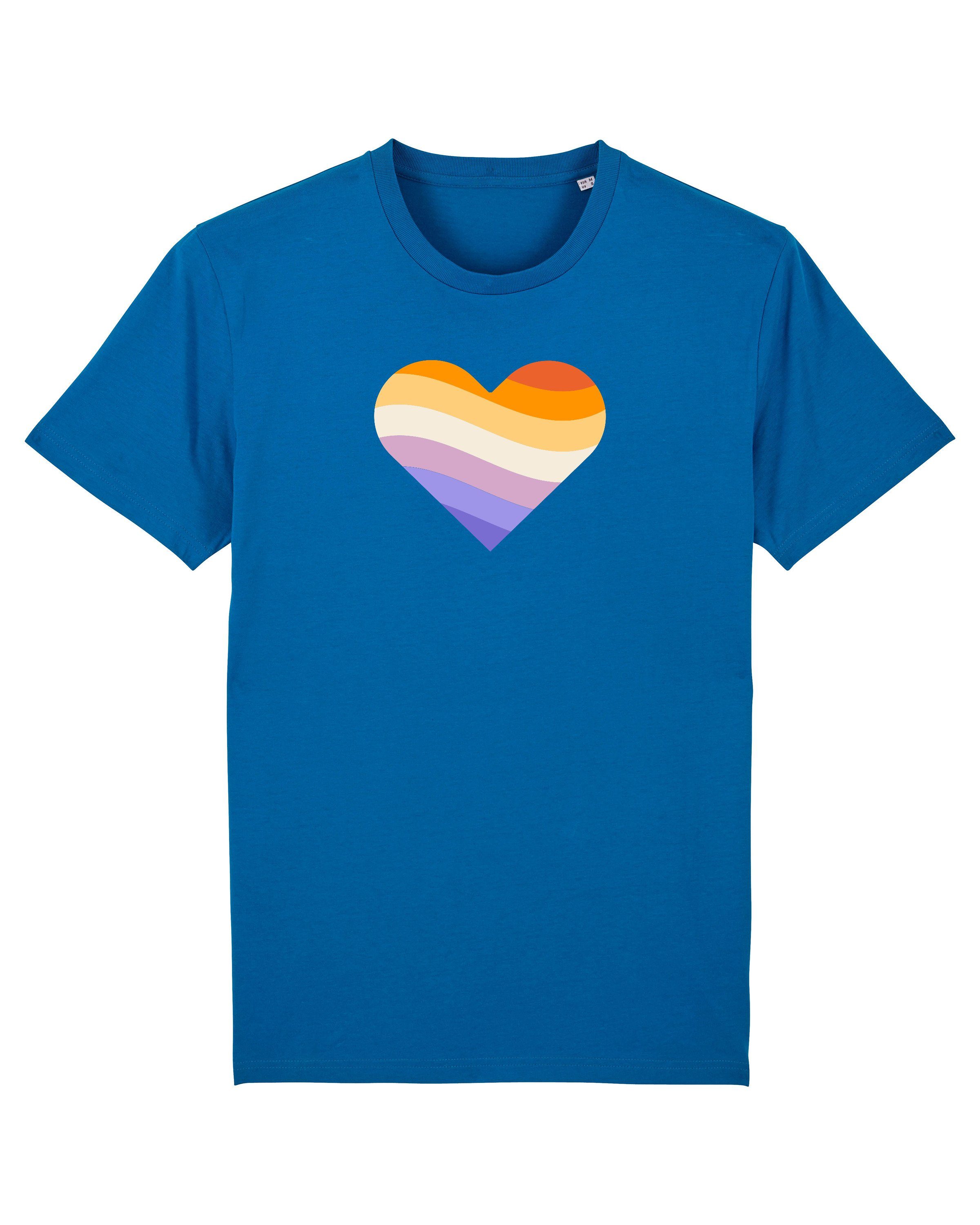 ocker Apparel wat? Heart Print-Shirt Rainbow (1-tlg)