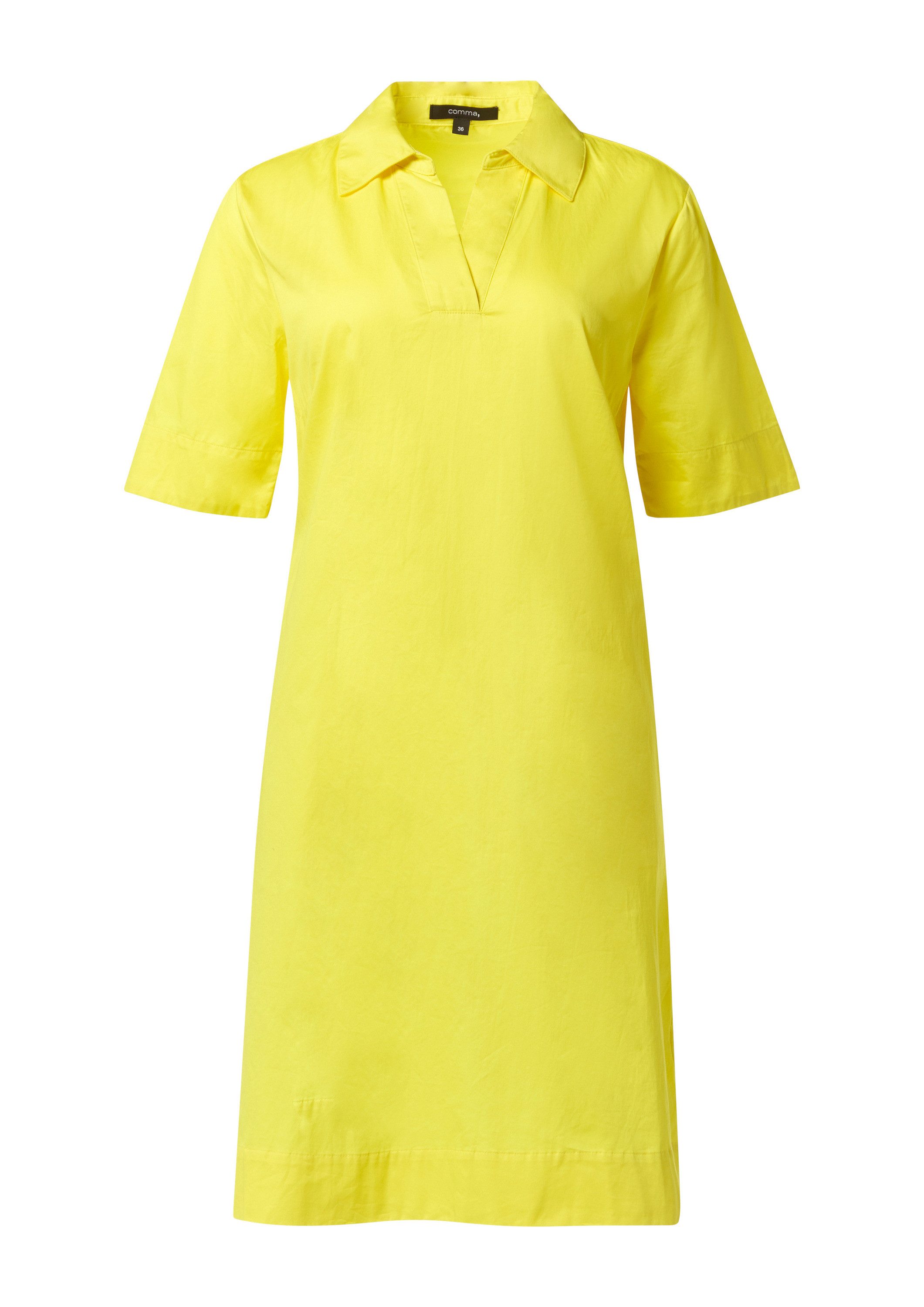 comma Minikleid Kleid Kleid mit Tunika-Ausschnitt und Hemdkragen