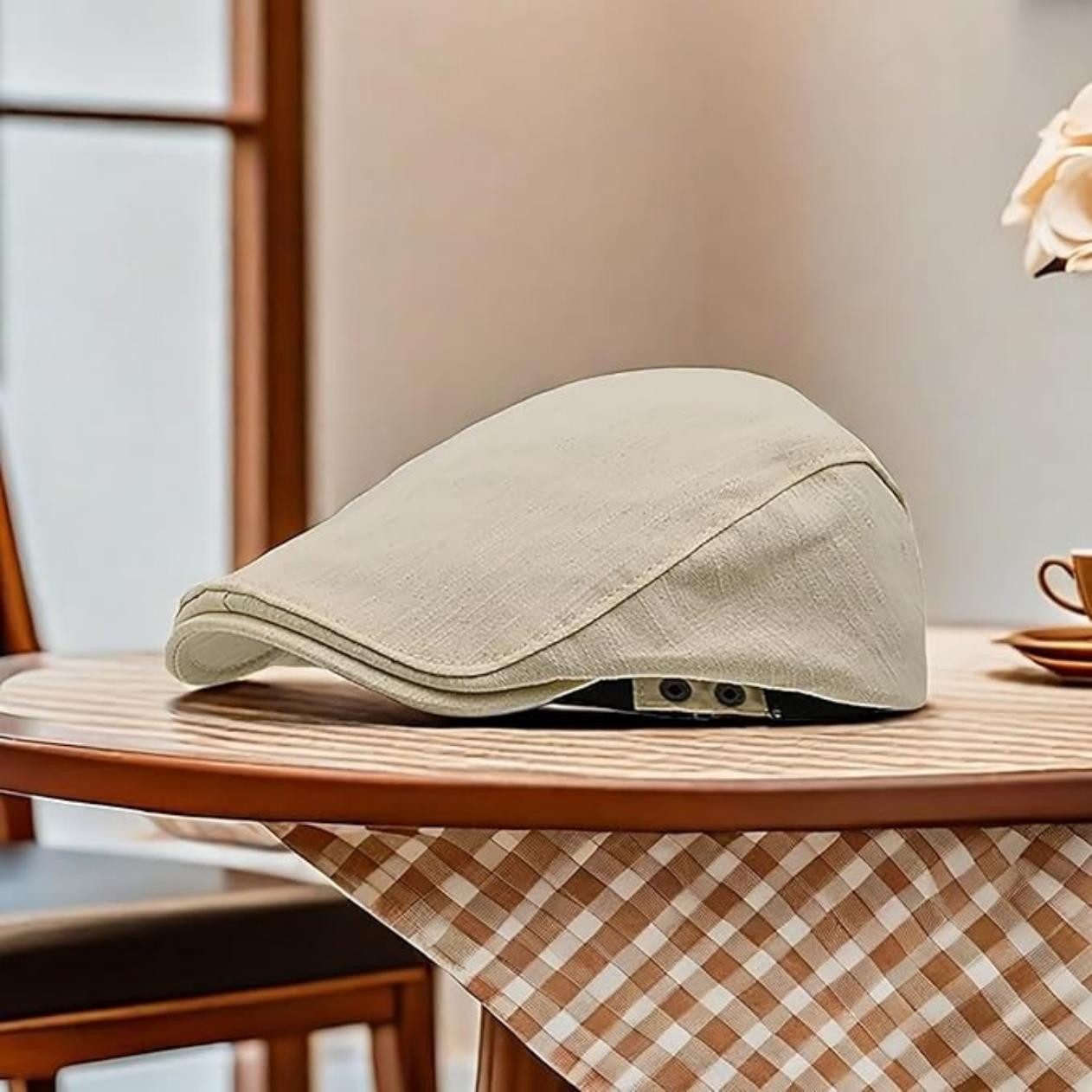 Zaewry Flat Cap Schirmmütze Herren Baumwolle Atmungsaktiv Einstellbare