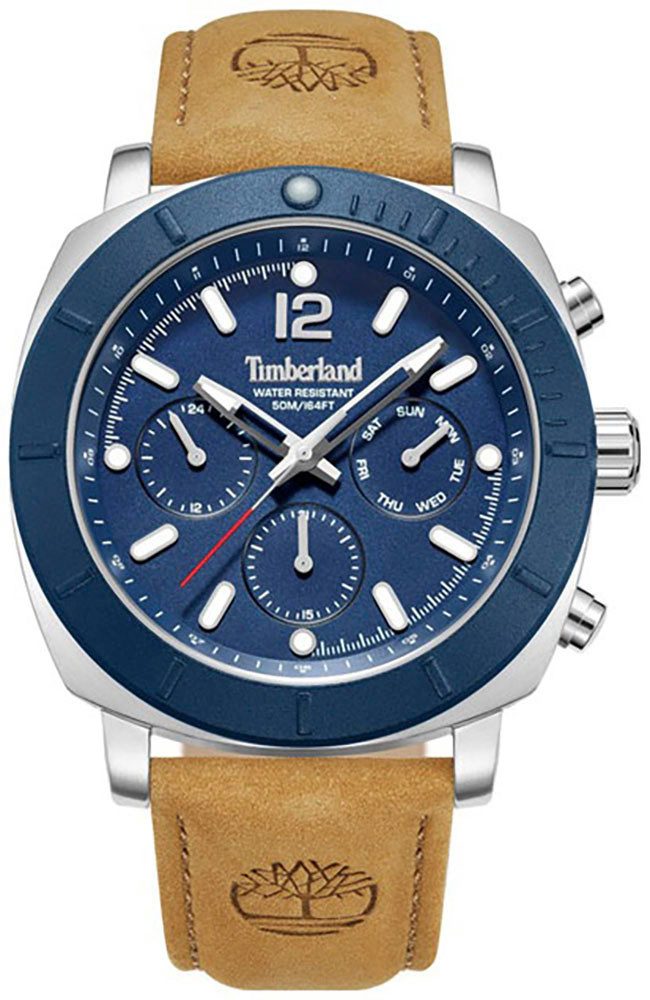 Timberland Multifunktionsuhr PYPERVILLE TDWGF0074901, Quarzuhr, Armbanduhr, Herrenuhr, Lederarmband, analog, Tag, Wochentag