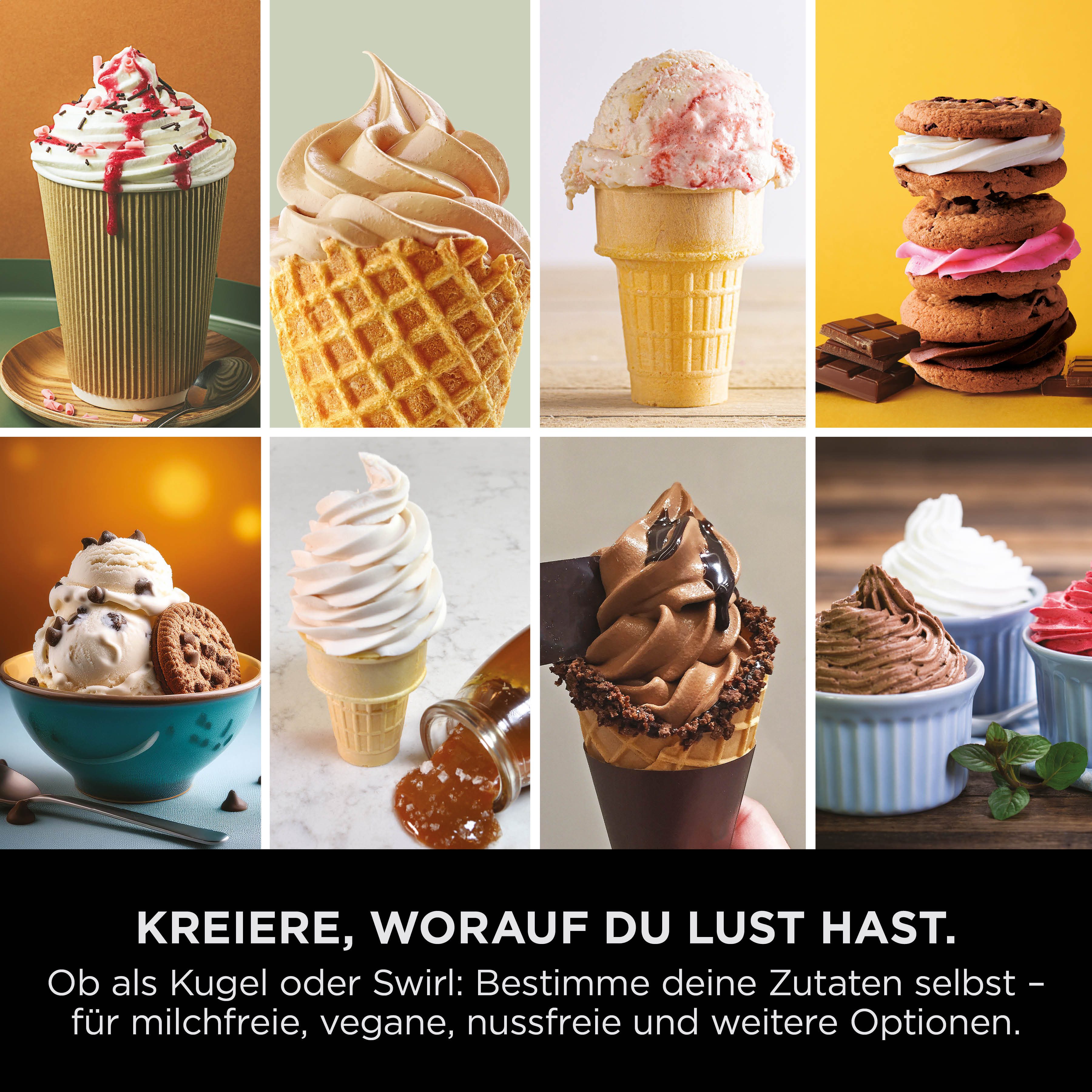 NINJA Eismaschine Ninja CREAMi Scoop & Swirl 13-in-1 Softeis- und Eismaschine NC702EU, 0,48 l, proteinreiche Leckereien mit weniger als 150 kcal – Bild 5 von 5