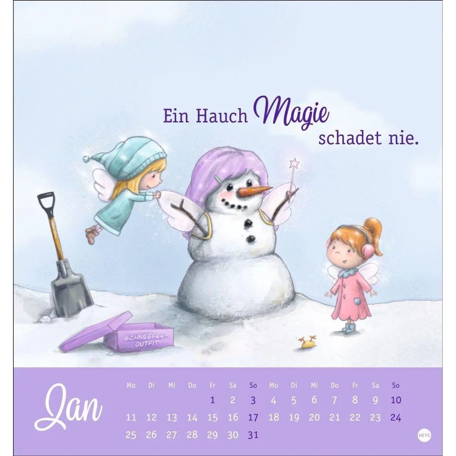 HEYE Wandkalender Zauberwesen Postkartenkalender 2027 - Zauberhafte Grüße für dich