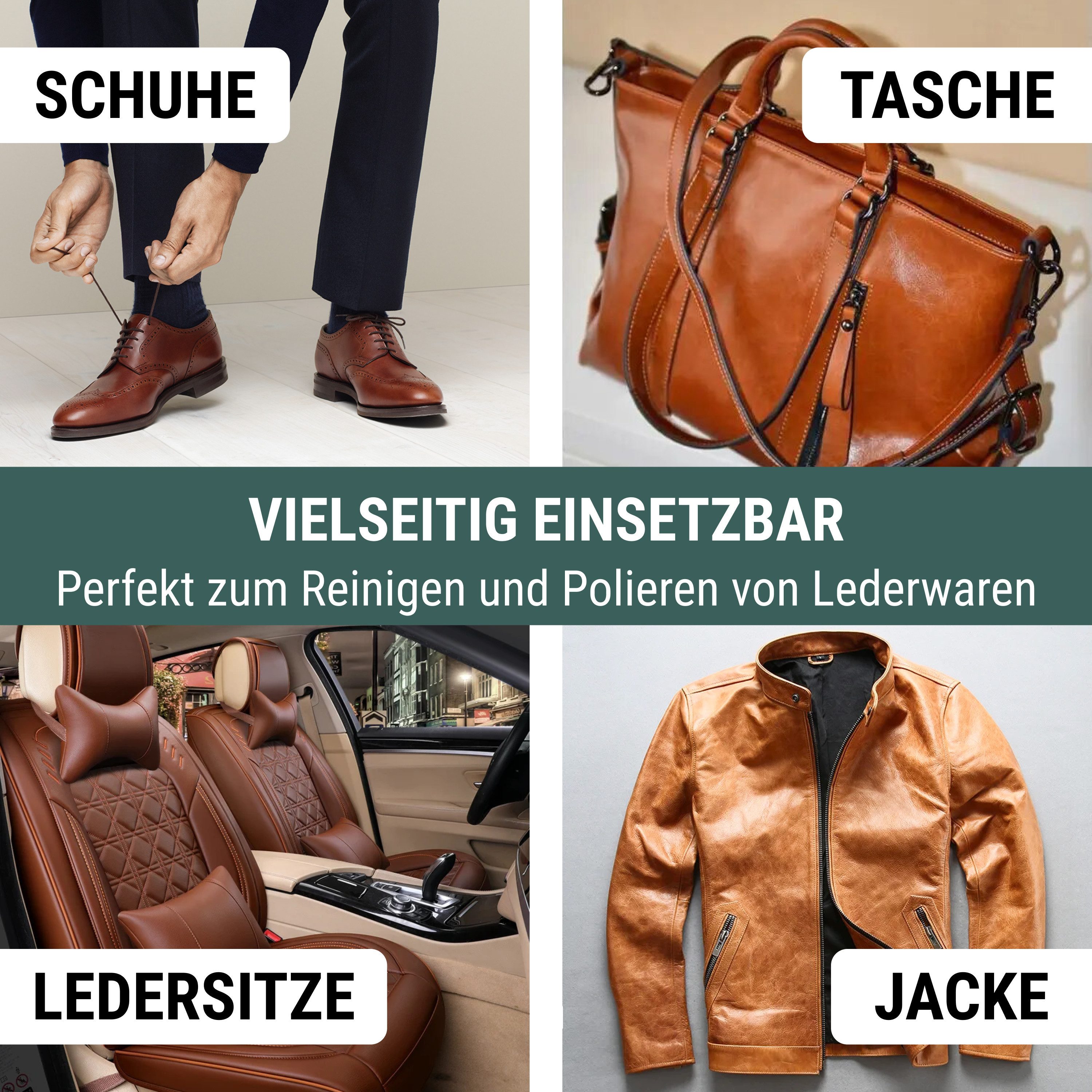 Langlauf Schuhbedarf Reinigungsbürsten-Set Schuhputzset II – 9-teiliges Schuhbürsten Set für Glatt- & Rauleder – Bild 4 von 5
