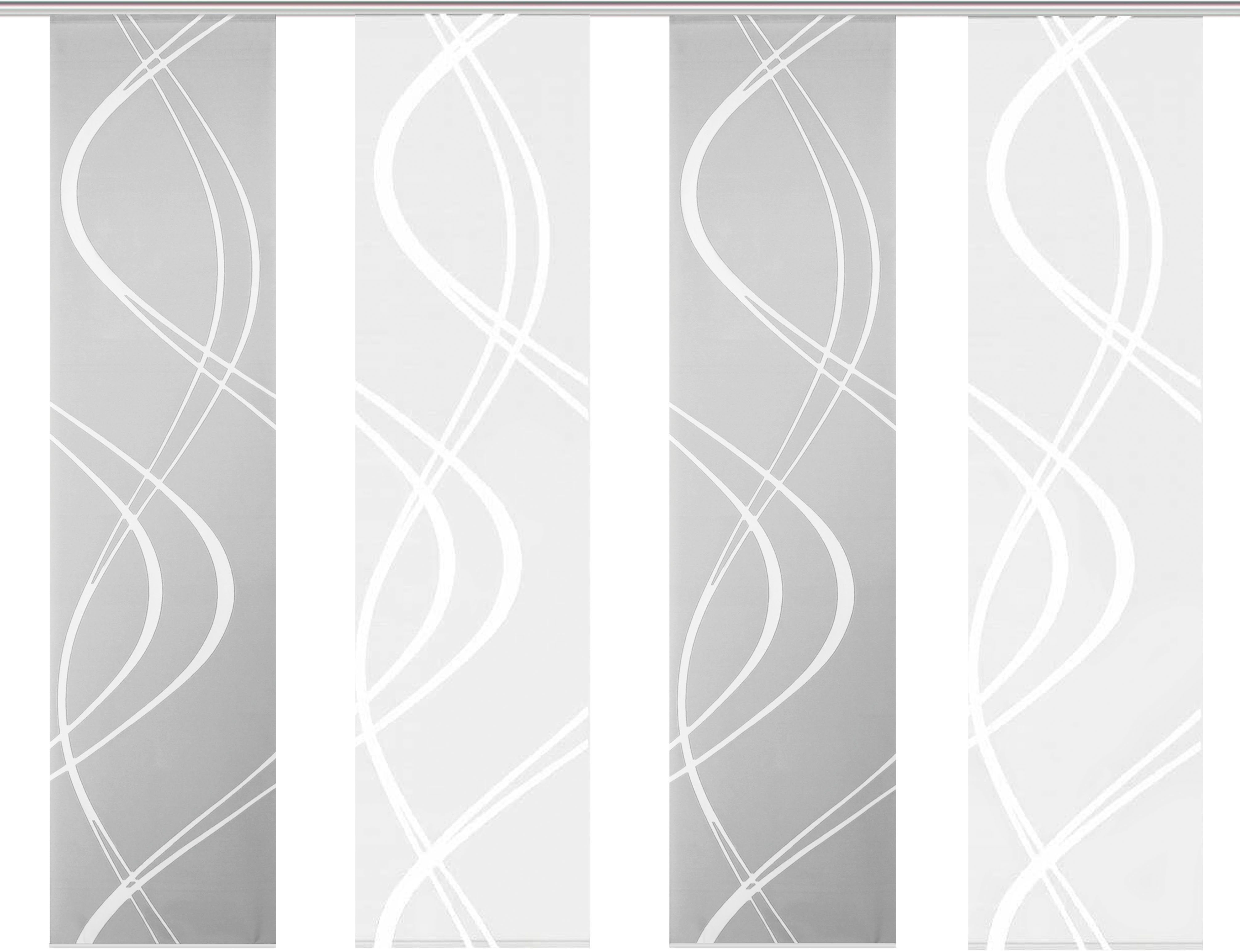 HOME WOHNIDEEN Schiebegardine TIBERIO 4er SET (4 St), Paneelwagen, blickdic günstig online kaufen