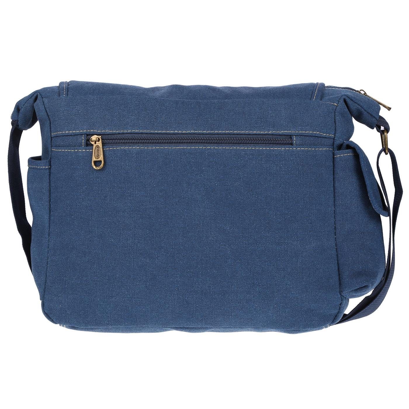 Herren Christian Messenger Tasche Bag, Große Wippermann Canvas Damen Umhängetasche Blau Umhängetasche XL