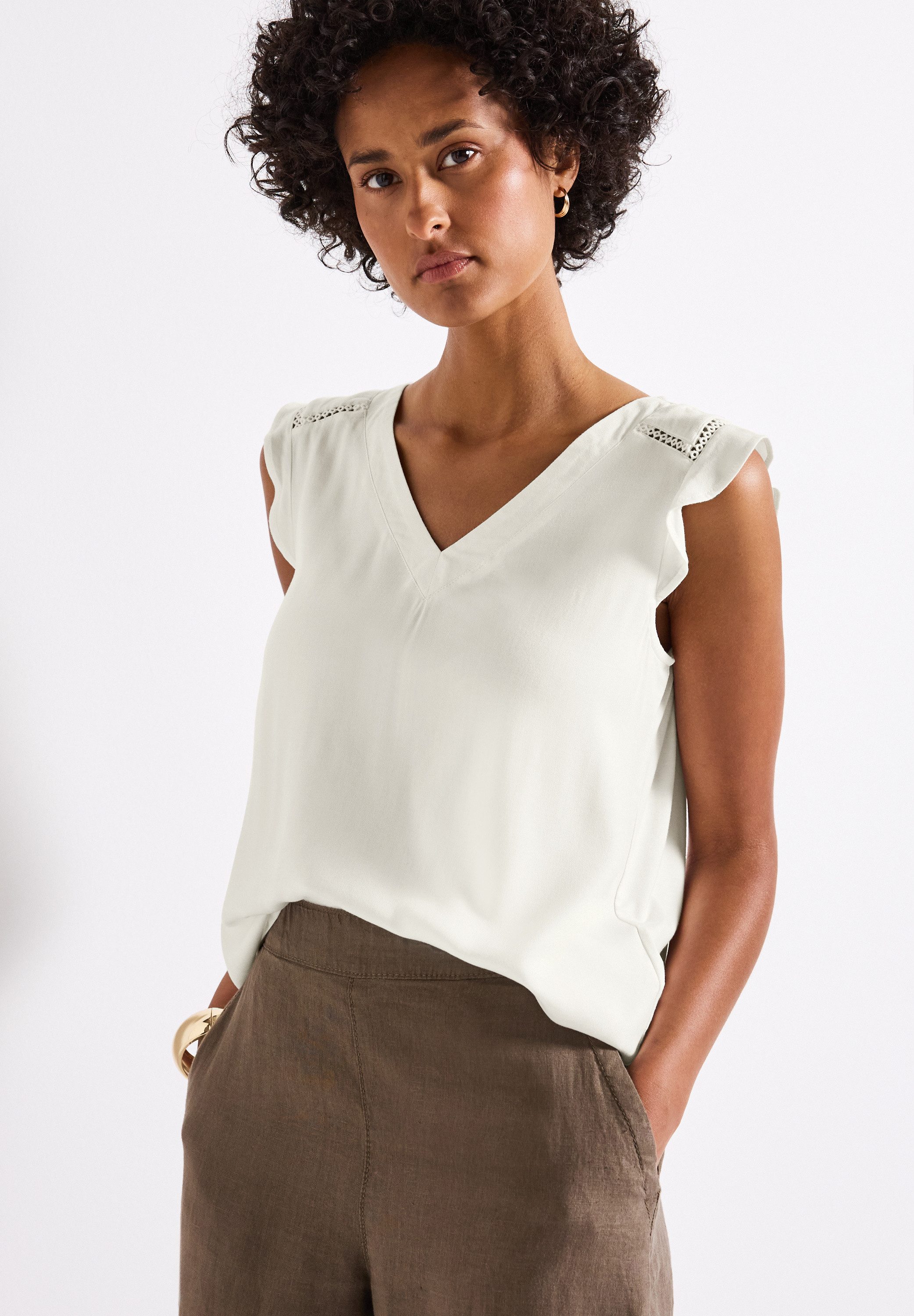 STREET ONE Shirttop mit Häkeldetails günstig online kaufen