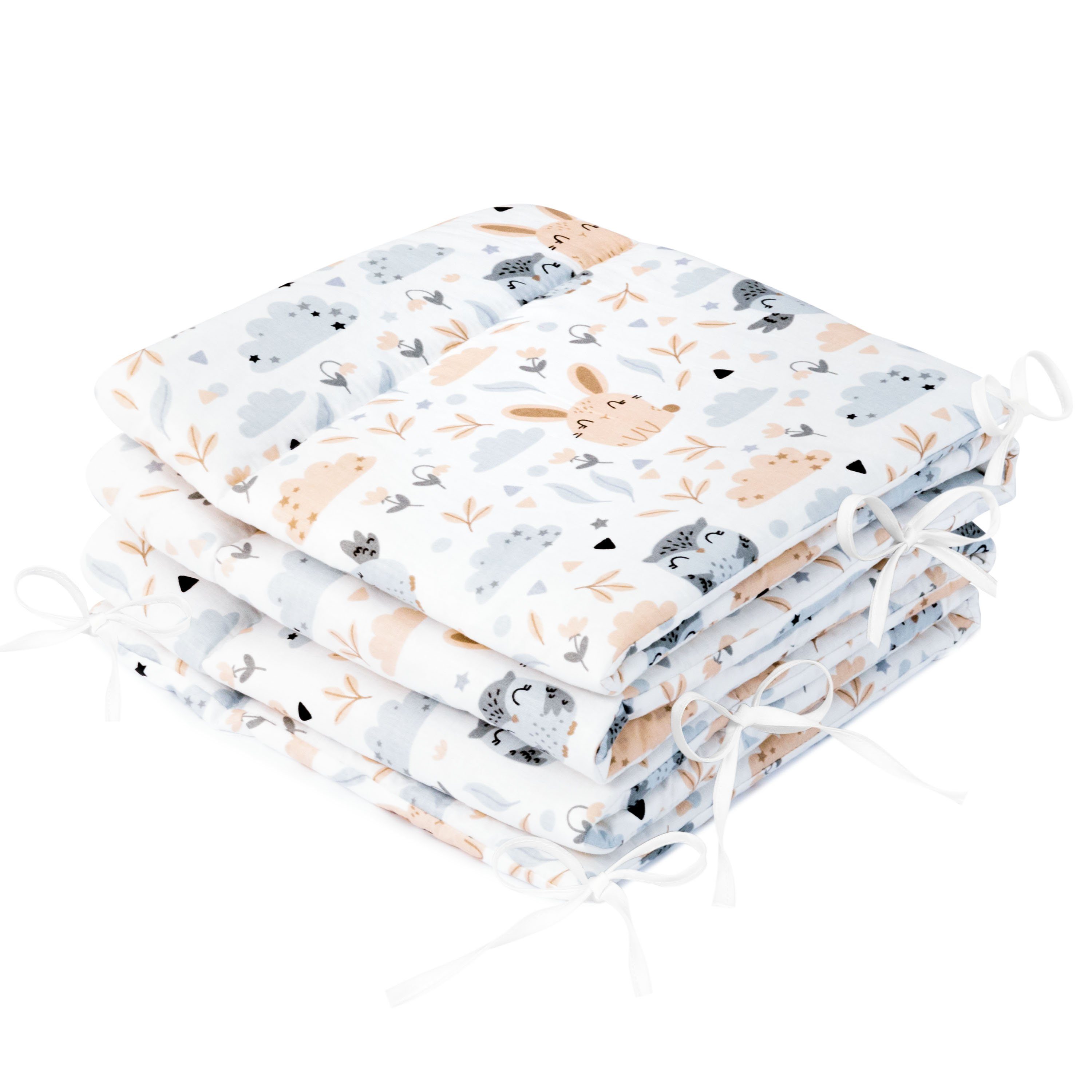 Bettnestchen Bettumrandung 210x30 cm für Kinderbett 140x70 geeignet (Kopfschutz)