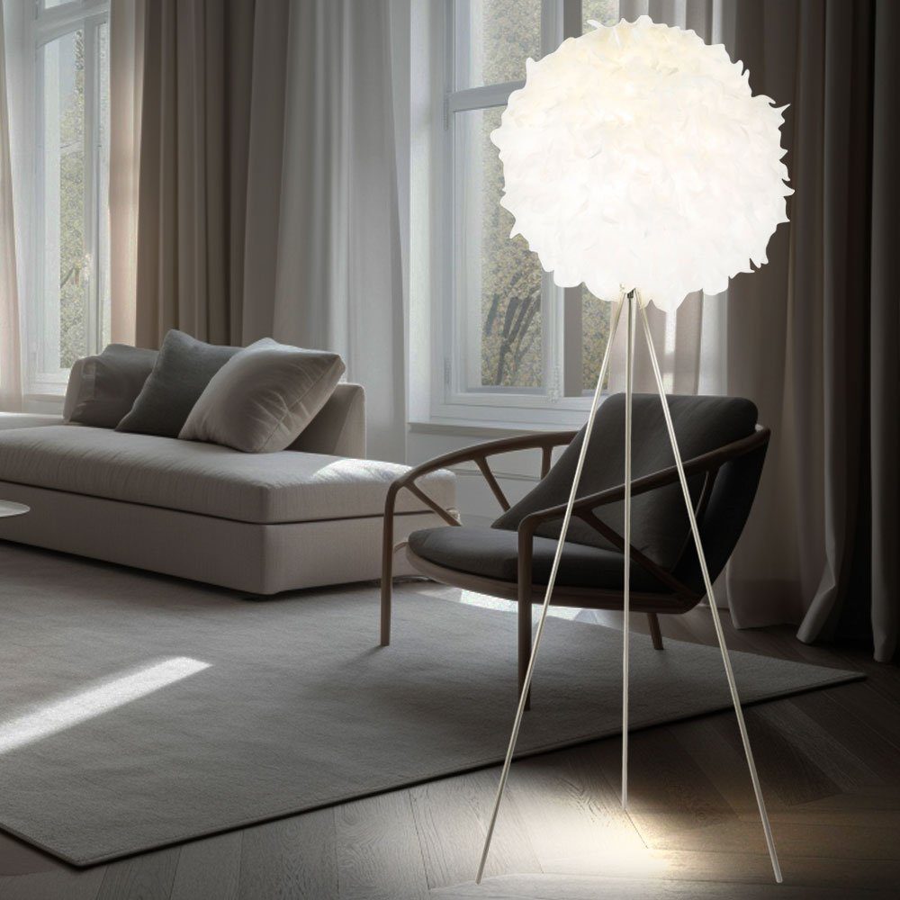 Globo Stehlampe, Leuchtmittel Federn Stehleuchte Kugel Stehlampe Wohnzimmer inklusive, nicht Stofflampe